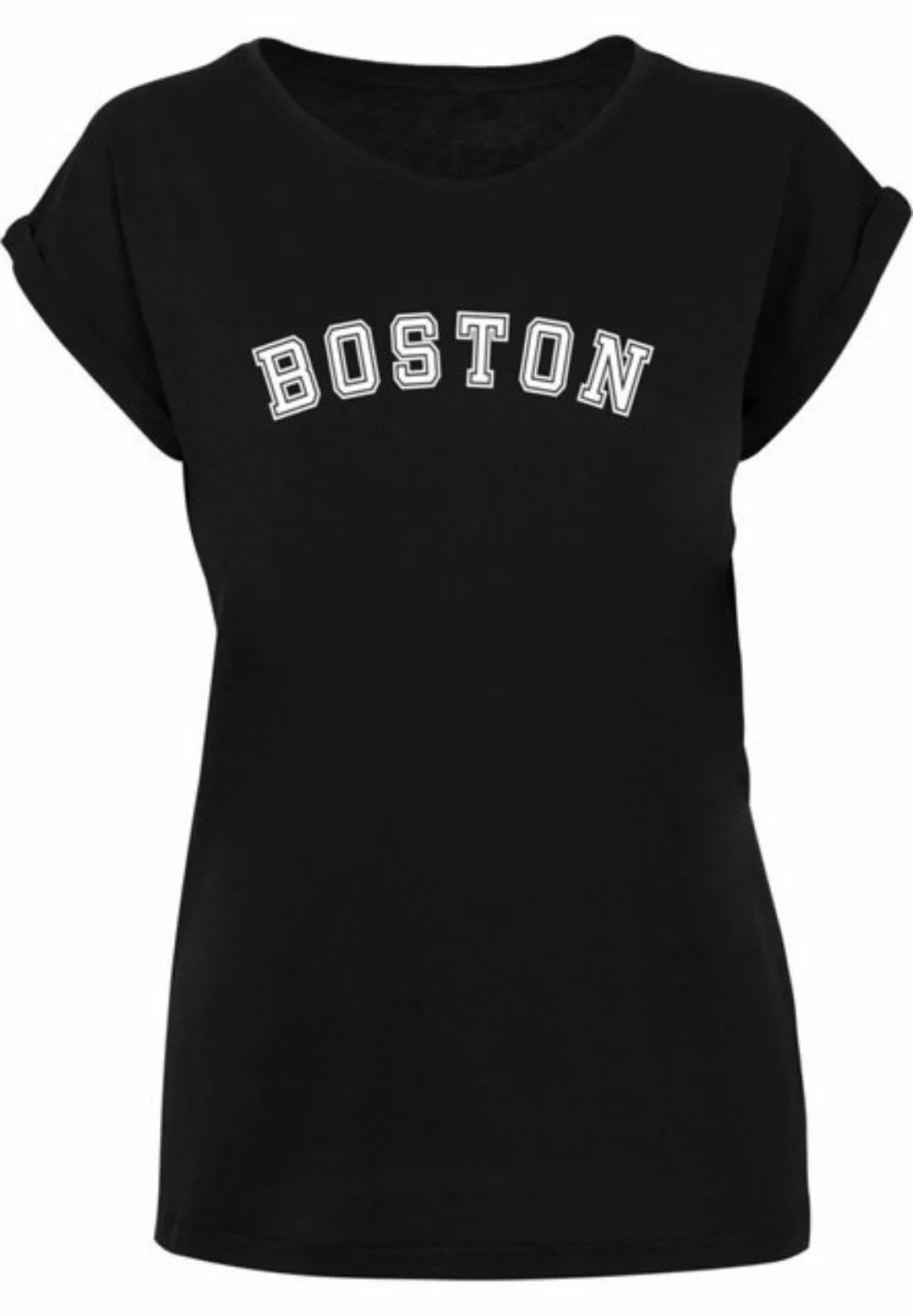 Merchcode T-Shirt Merchcode Damen Ladies Boston X Extended Shoulder Tee (1- günstig online kaufen