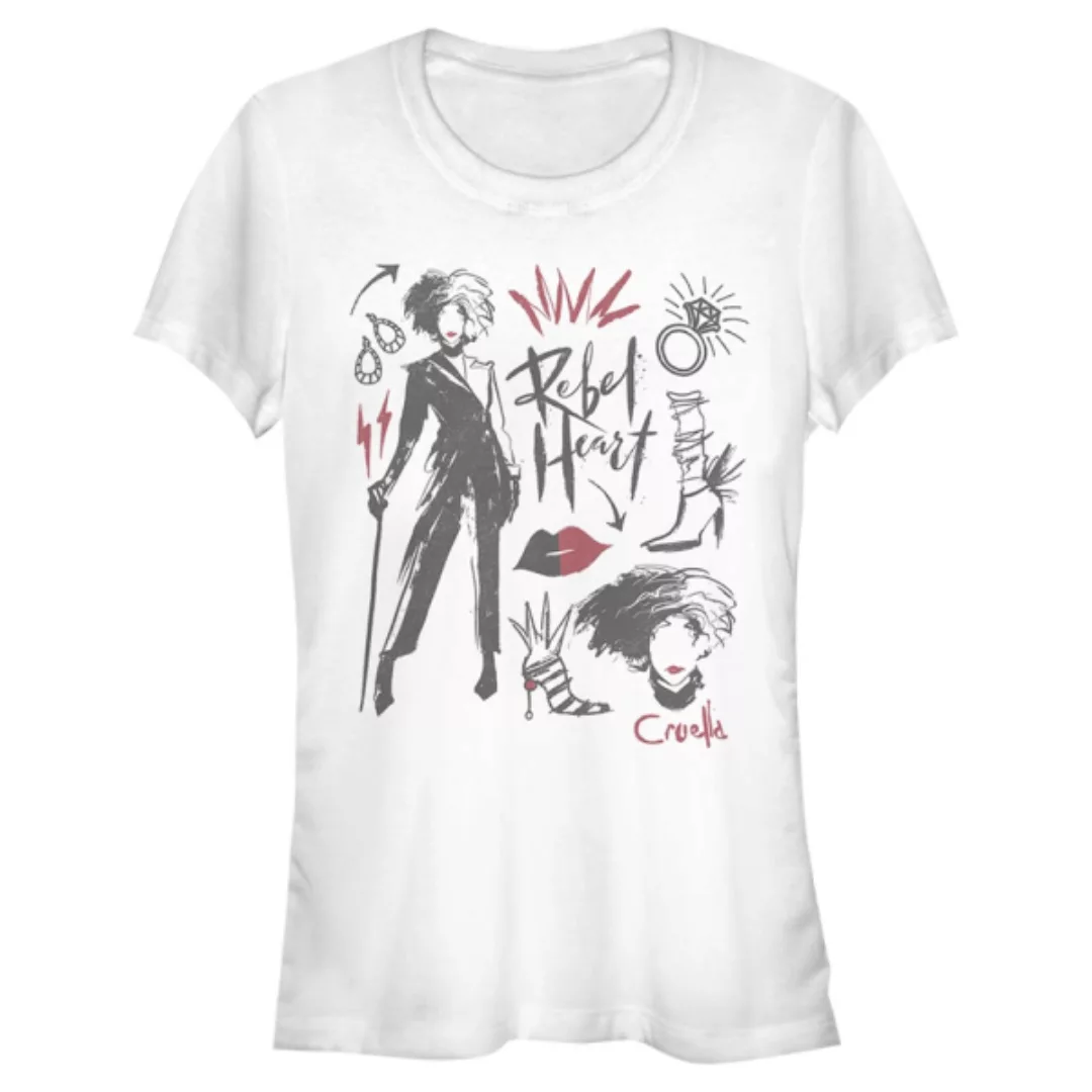 Disney Classics - Cruella - Cruella de Vil Fashion Sketches - Frauen T-Shir günstig online kaufen