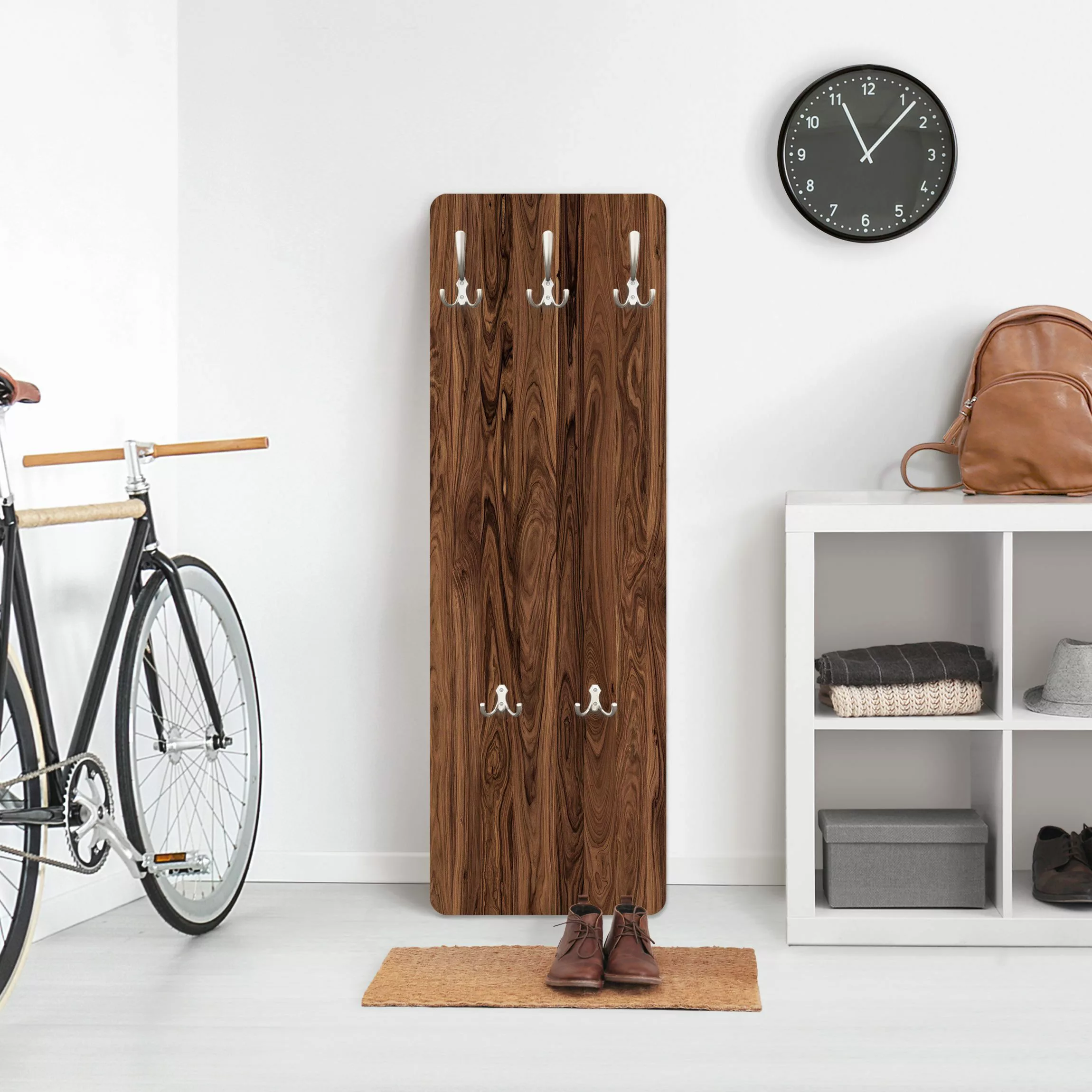 Wandgarderobe Holzpaneel Santos Palisander günstig online kaufen