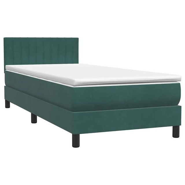 vidaXL Bett Boxspringbett mit Matratze Dunkelgrün 80x210 cm Samt günstig online kaufen