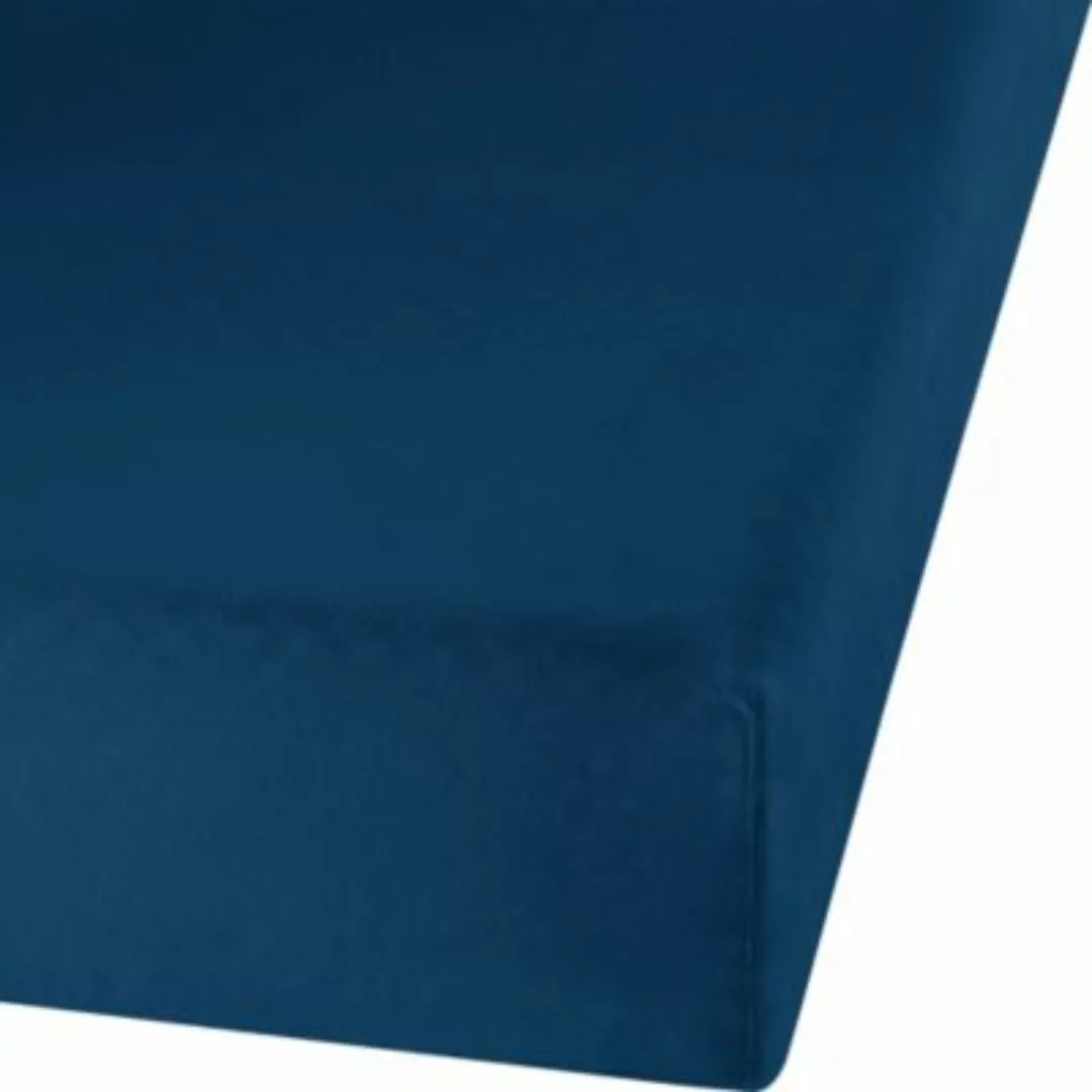 Erwin Müller Spannbettlaken Biber Garmisch blau Gr. 90-100 x 210-220 günstig online kaufen