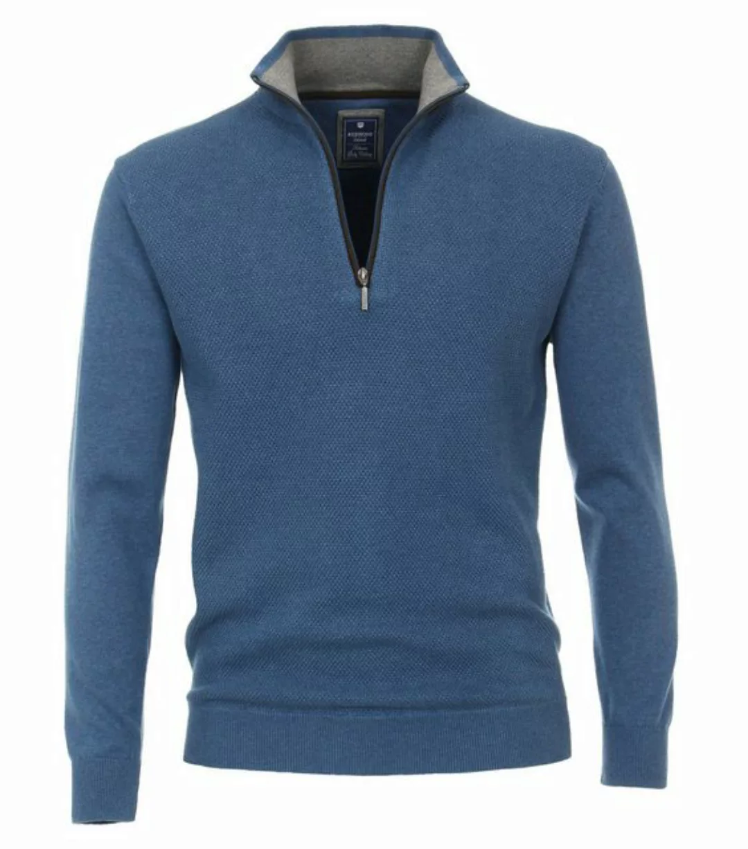 MARVELIS Troyer Troyer - Casual Fit - Langarm - Struktur - Blau günstig online kaufen