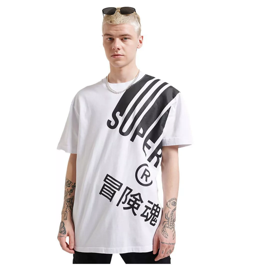 Superdry Energy Barcode Kurzarm T-shirt S-M Optic günstig online kaufen