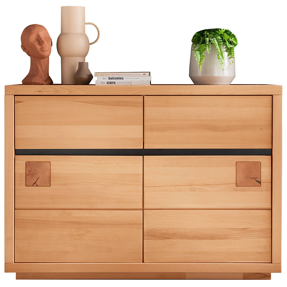 Sideboard 120 cm breit modern in massiver Buche geölt WINCHESTER-69 günstig online kaufen