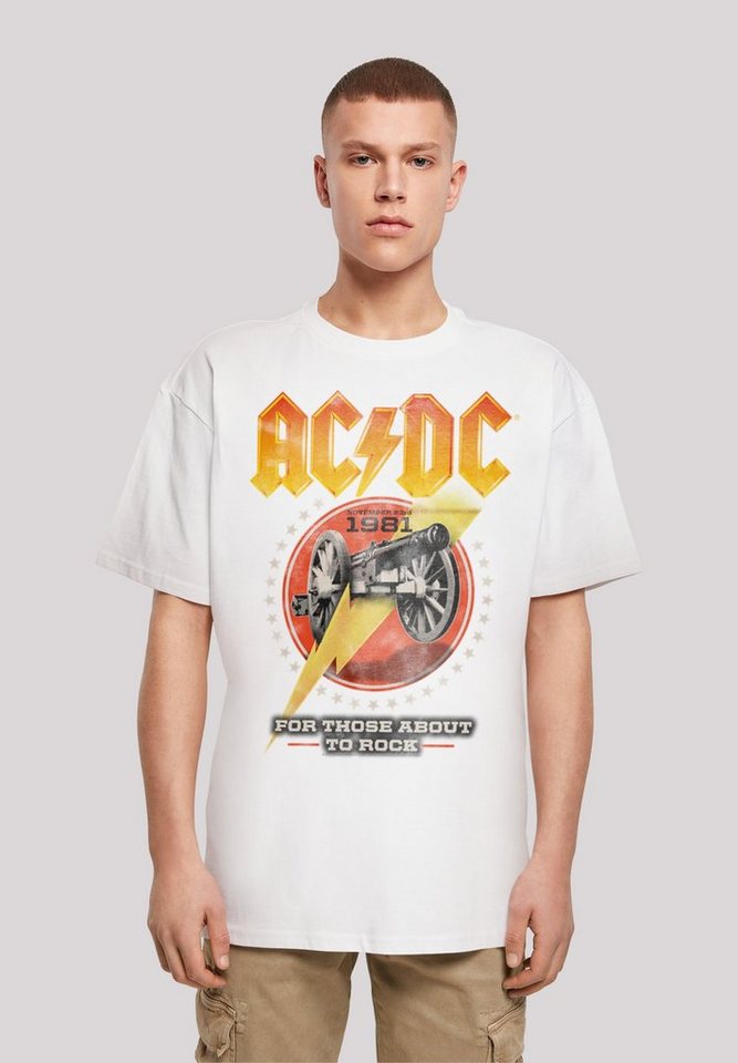 F4NT4STIC T-Shirt ACDC Rock Band Shirt For Those About To Rock 1981 Print günstig online kaufen