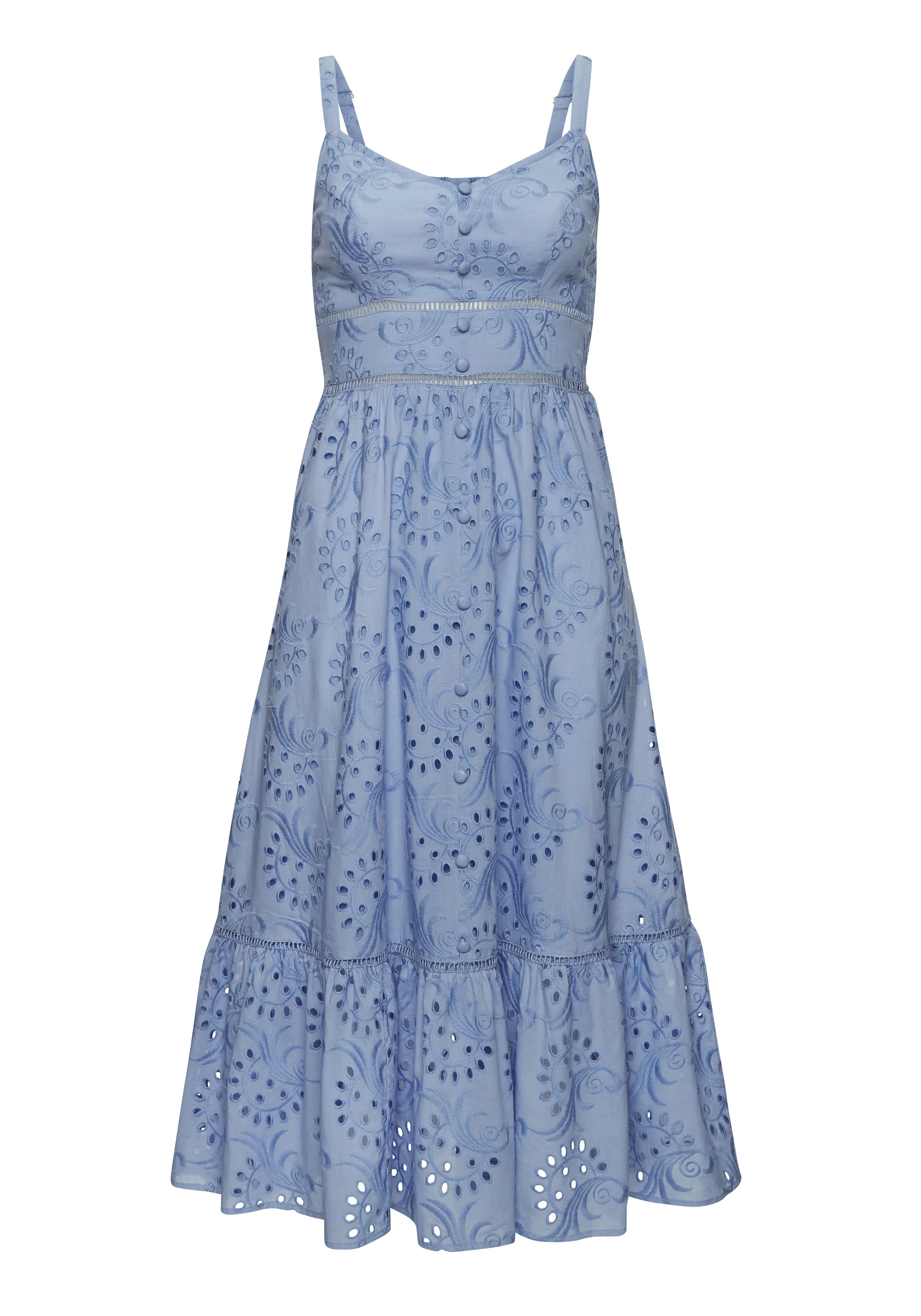 LASCANA Midikleid, mit sommerlicher Lochstickerei günstig online kaufen