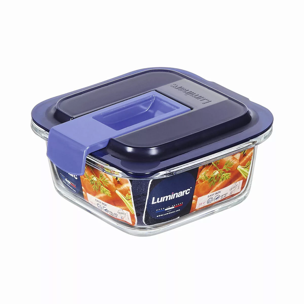 Lunchbox Hermetisch Luminarc Easy Box Blau Glas (380 Ml) (6 Stück) günstig online kaufen