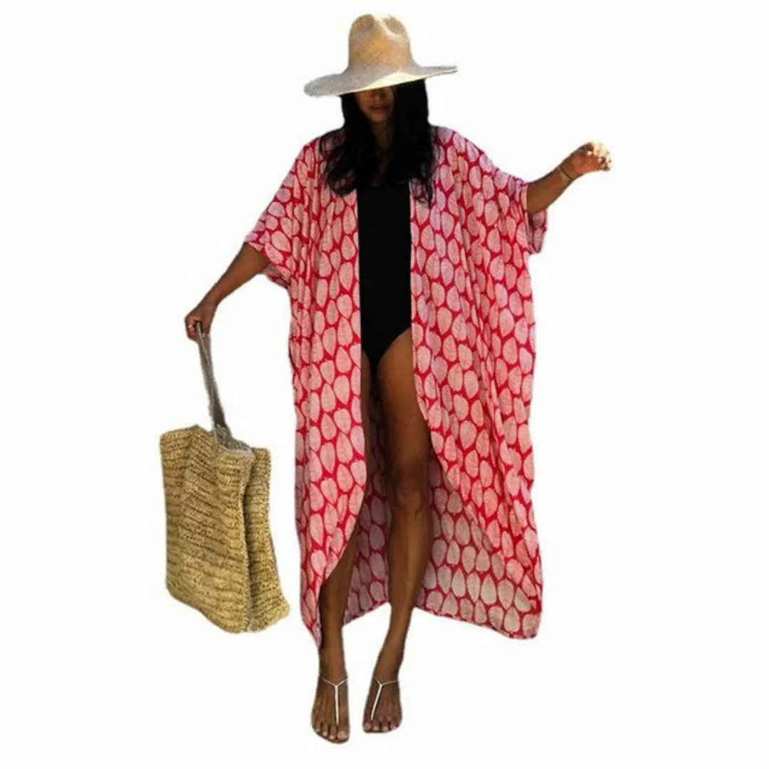 AUKUU Strandkleid Bedrucktes Strandshirt mit offener Strickjackenform, idea günstig online kaufen