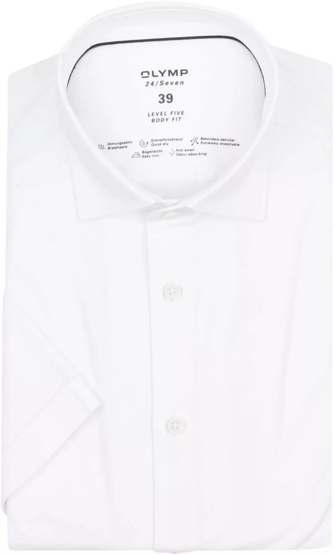 OLYMP Short Sleeve Hemd Level 5 24/Seven Weiß - Größe 41 günstig online kaufen