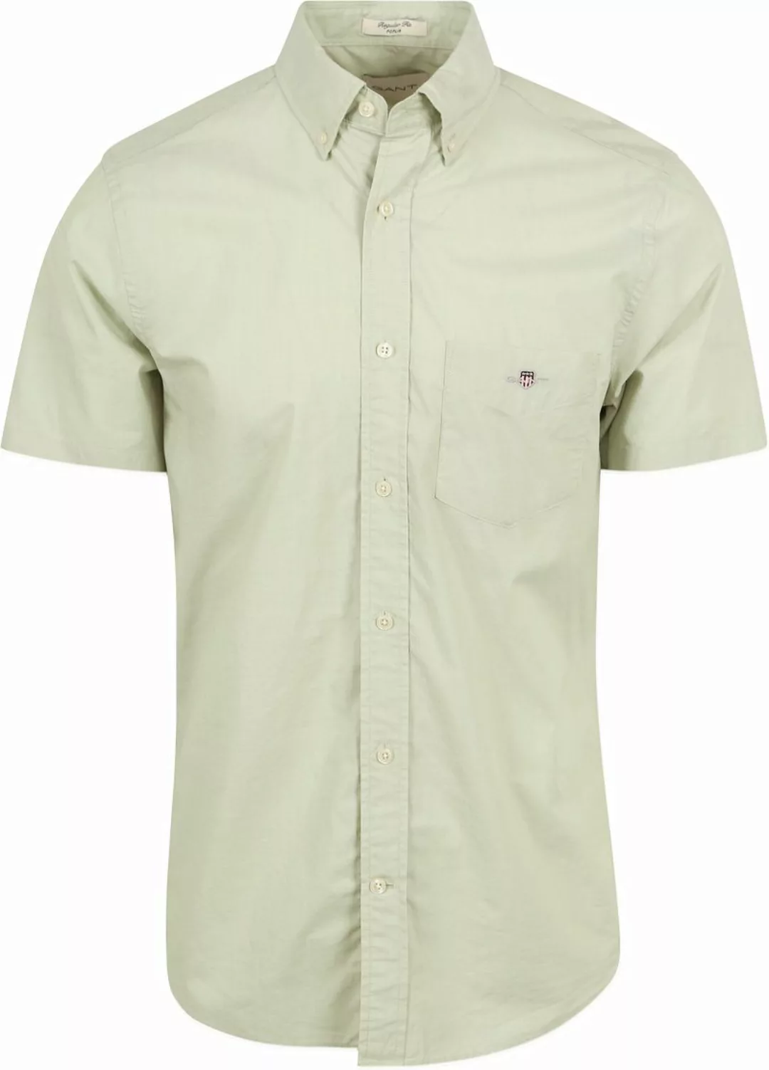 Gant Hemd Short Sleeve Hellgrün - Größe M günstig online kaufen