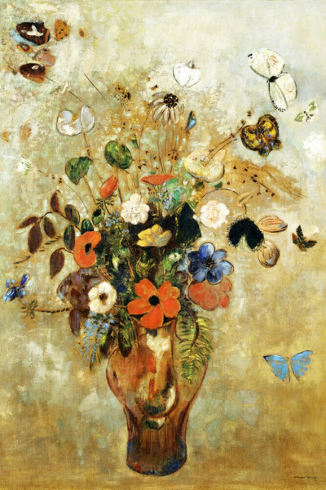 Poster / Leinwandbild - Odilon Redon - Stillleben Mit Blumenvase günstig online kaufen
