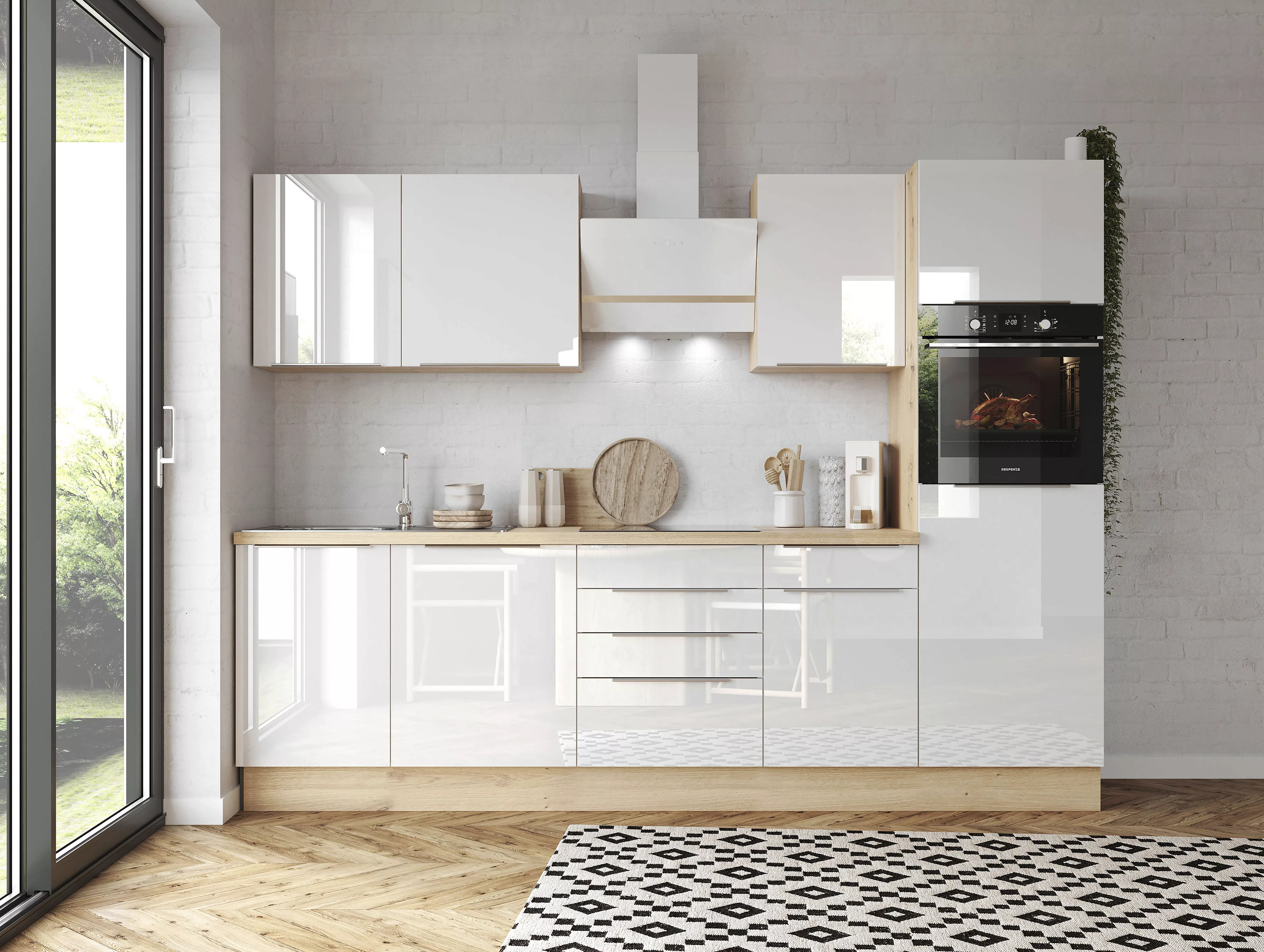 RESPEKTA Küchenzeile "Safado aus der Serie Marleen", Breite 280 cm, hochwer günstig online kaufen