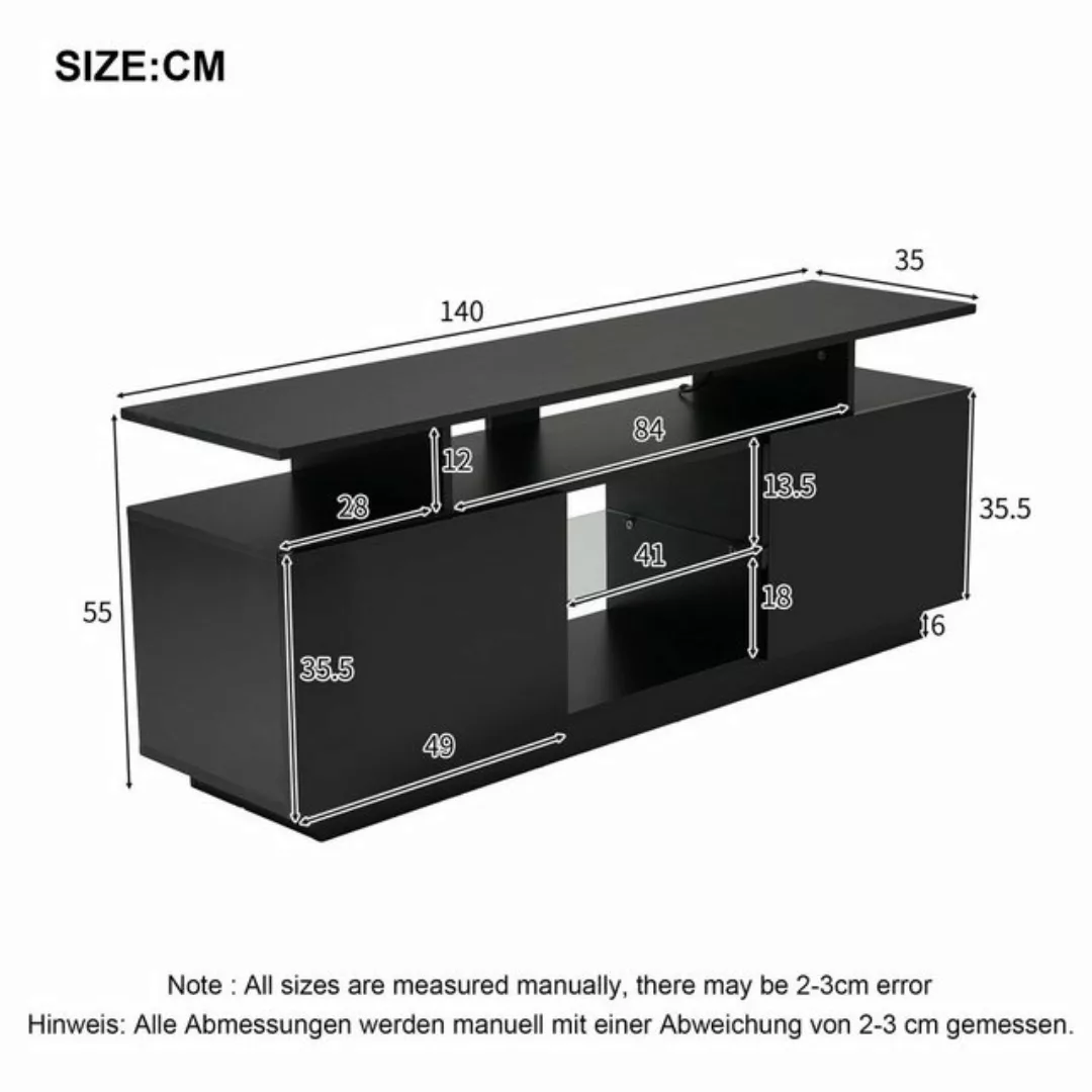 BlingBin TV-Schrank (1-St., mit 16-Farben-LED-Beleuchtung, Hochglanz-Türpan günstig online kaufen