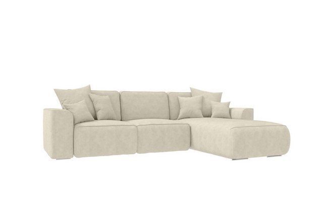 99rooms Ecksofa Gusto, Sofa L-Form, Eckcouch, mit abnehmbaren Kissen, Rundu günstig online kaufen