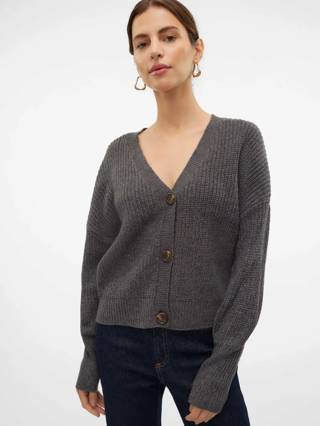 Vero Moda Strickjacke VMLEA LS V-NECK CUFF CARDIGAN günstig online kaufen