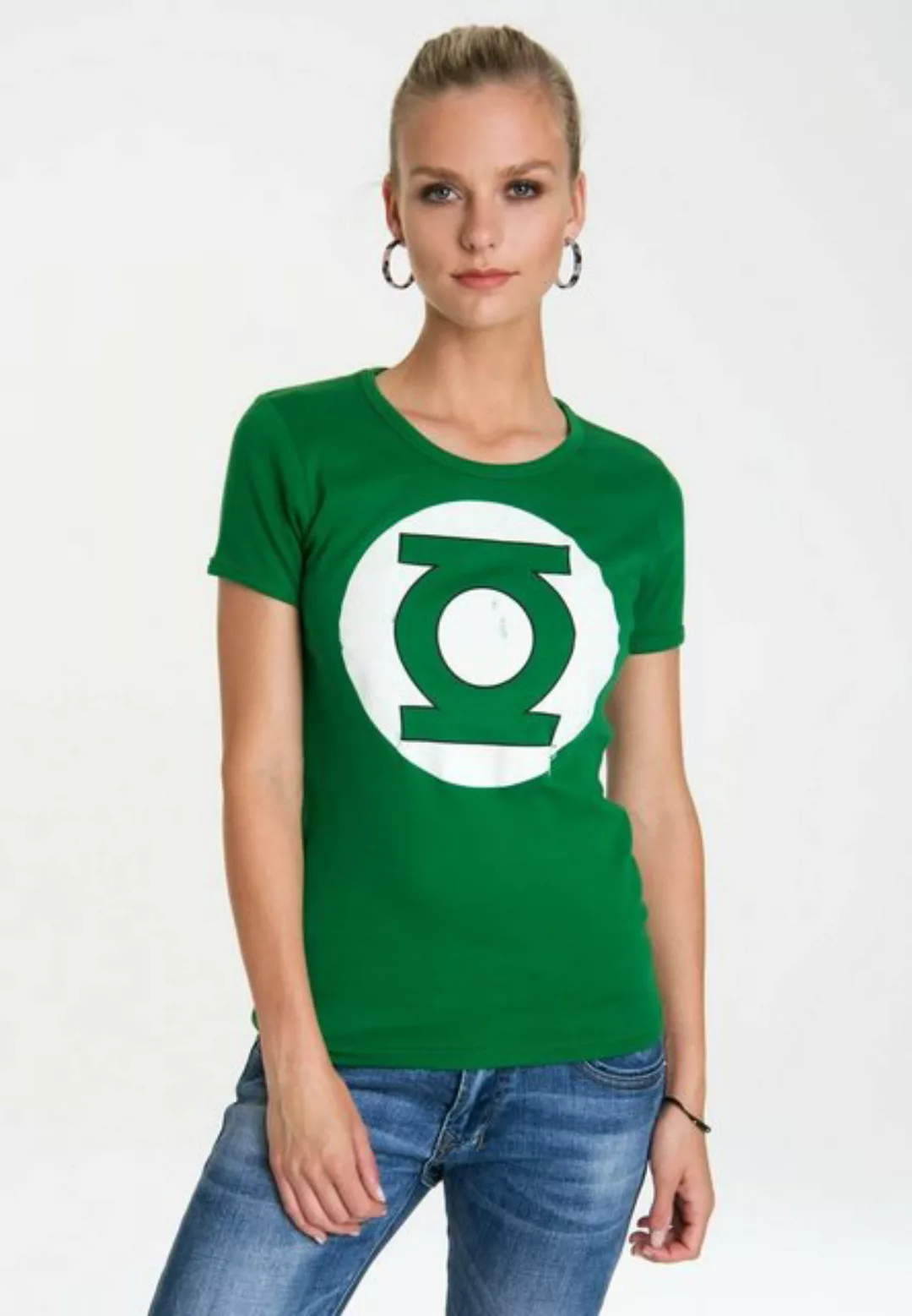 LOGOSHIRT T-Shirt Green Lantern Logo mit lizenziertem Originaldesign günstig online kaufen