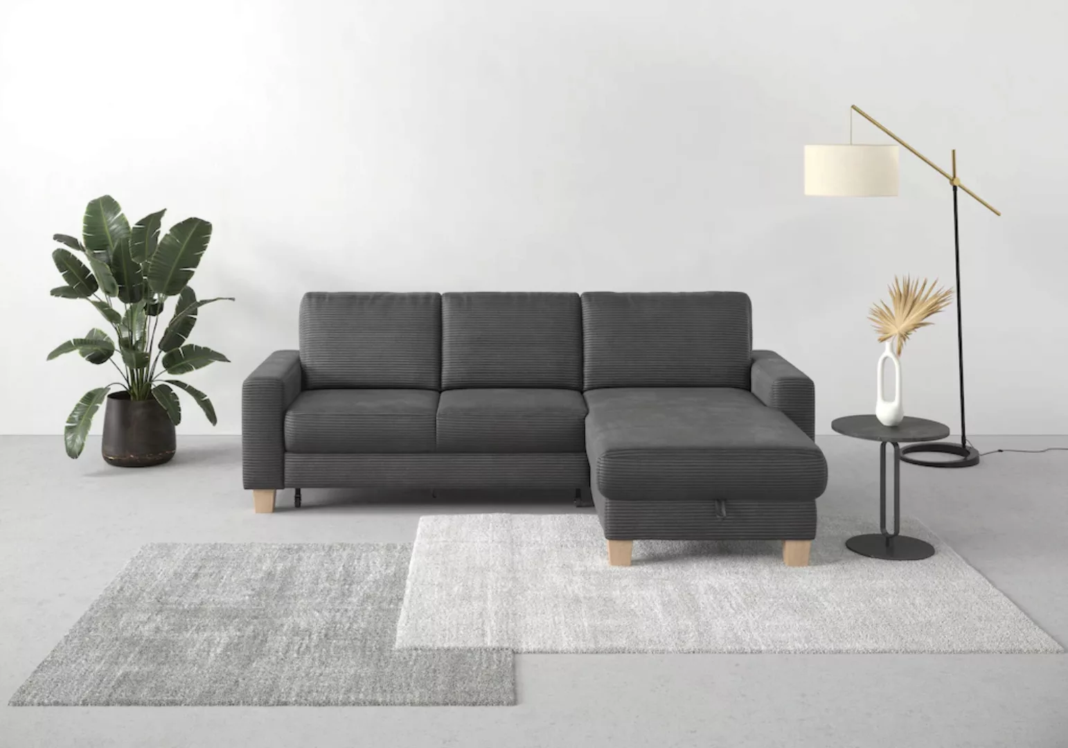 Home affaire Ecksofa "Summer L-Form", mit Recamiere, mit oder ohne Bettfunk günstig online kaufen