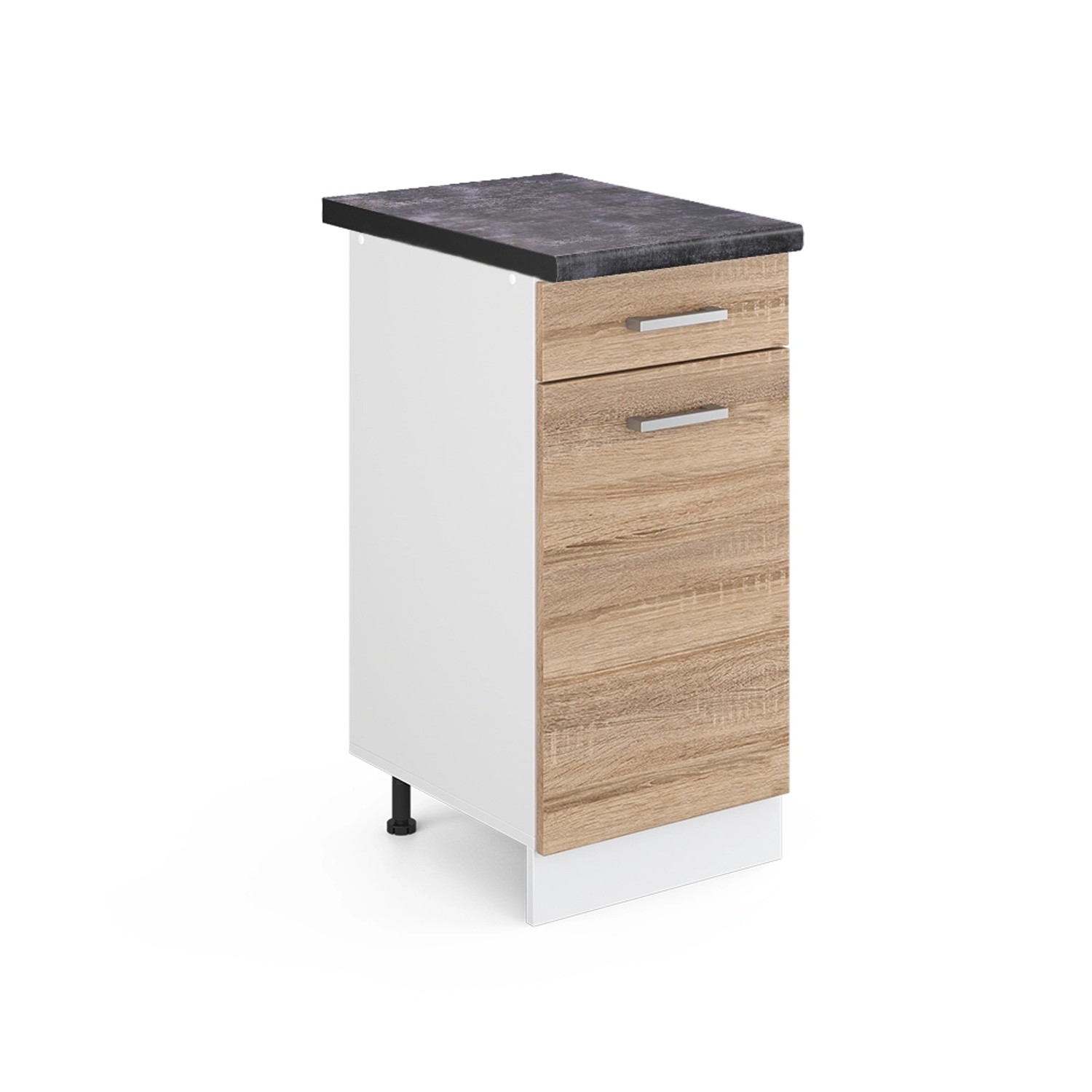 Vicco Küchenunterschrank R-Line Schubladenschrank für die Küche Sonoma/Weiß günstig online kaufen