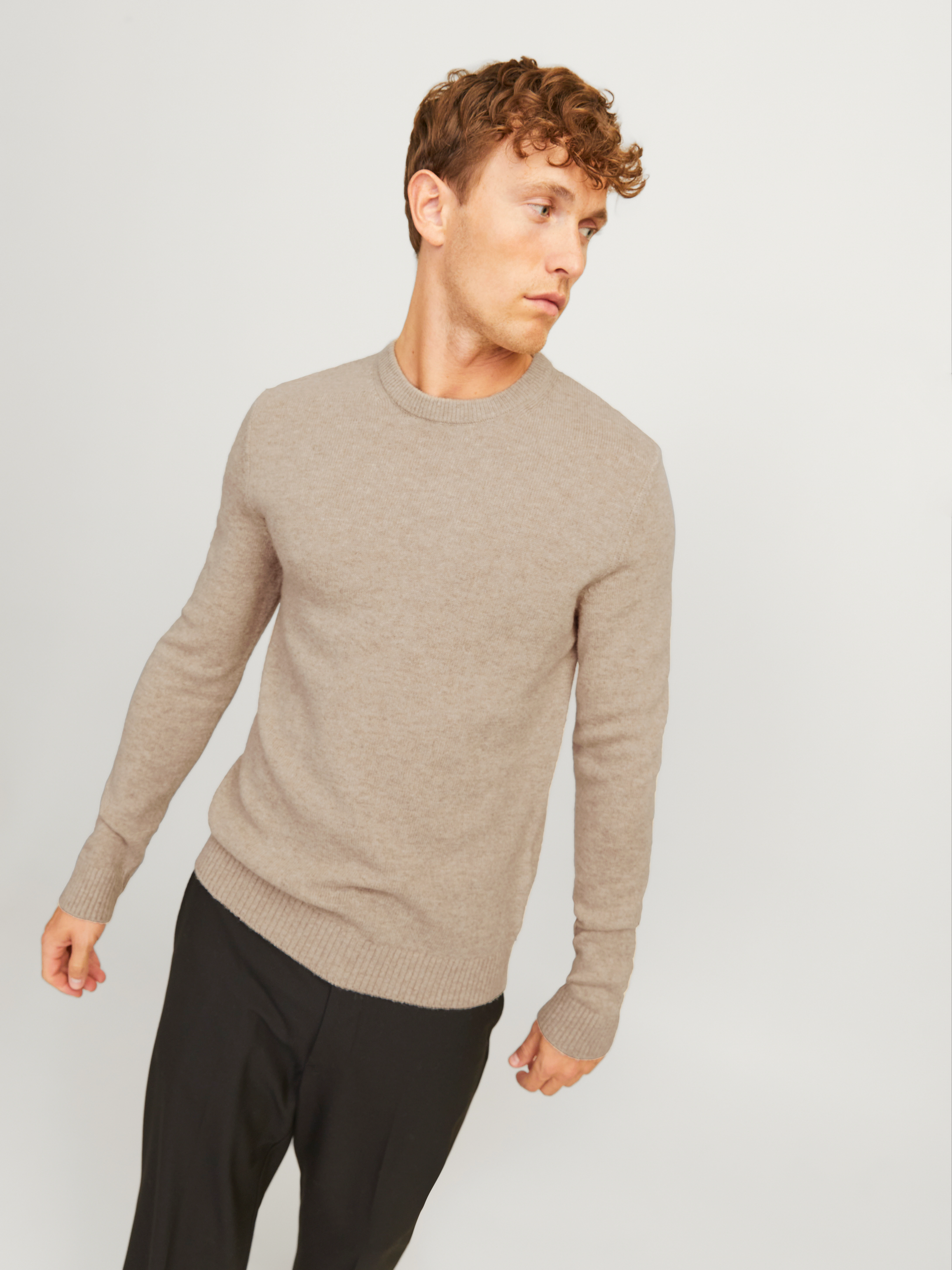 Jack & Jones Rundhalspullover JPRCCLAMBSWOOL KNIT CREW NECK LN günstig online kaufen