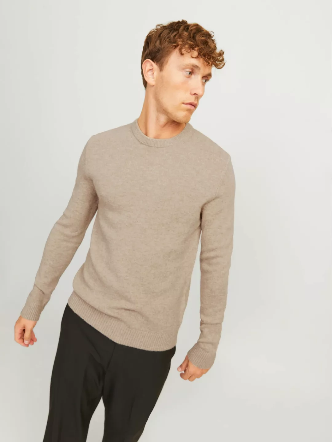 Jack & Jones Rundhalspullover "JPRCCLAMBSWOOL KNIT CREW NECK LN" günstig online kaufen