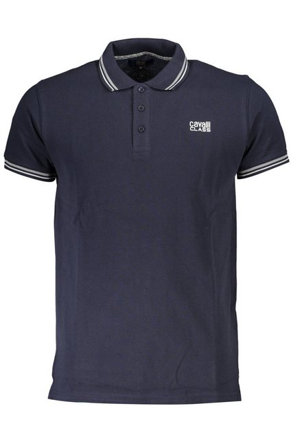 Cavalli Class Poloshirt Herren Kurzarm-Polohemd Blau mit Kontrastdetails & günstig online kaufen