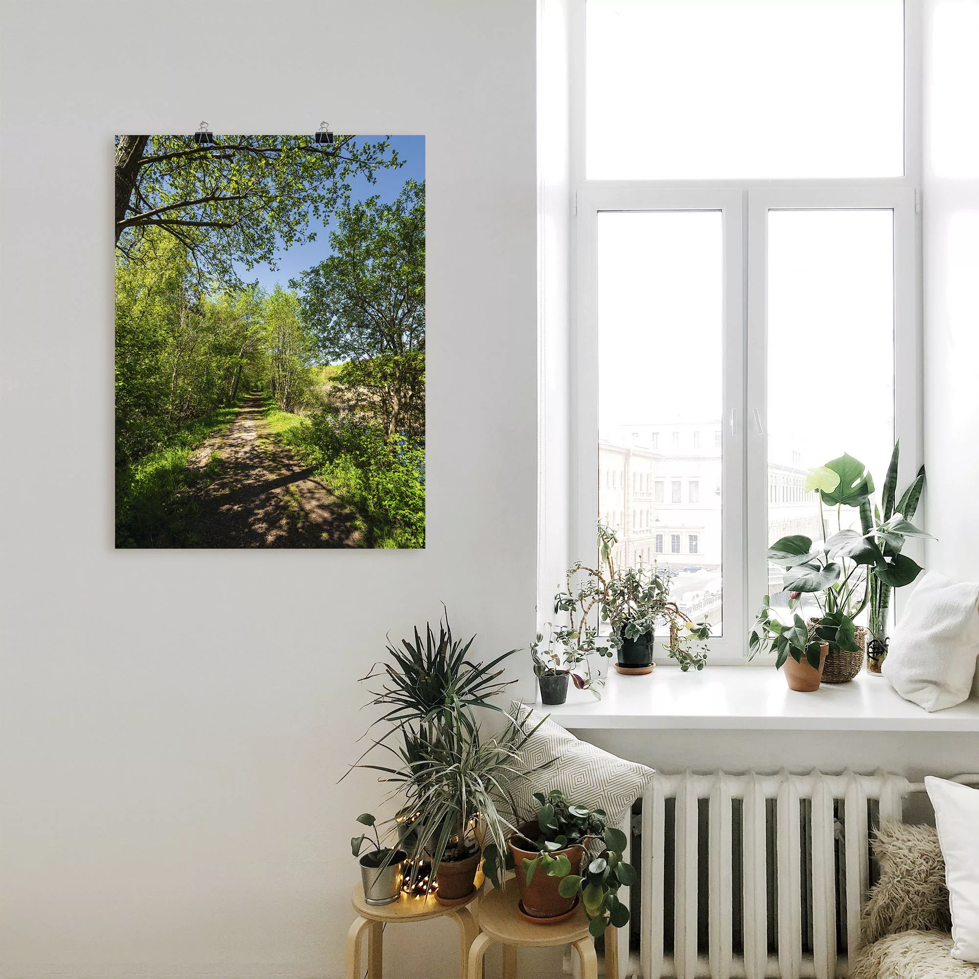 Artland Wandbild »Weg und Bäume bei Kuchelmiß«, Waldbilder, (1 St.), als Le günstig online kaufen