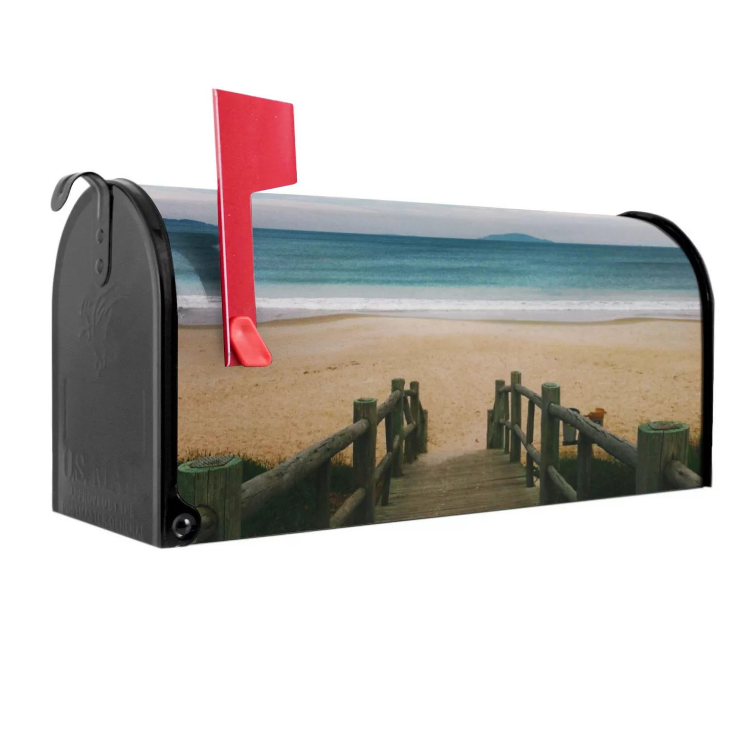 Banjado Amerikanischer Briefkasten Schwarz 48x22x16cm US Mailbox Letterbox günstig online kaufen