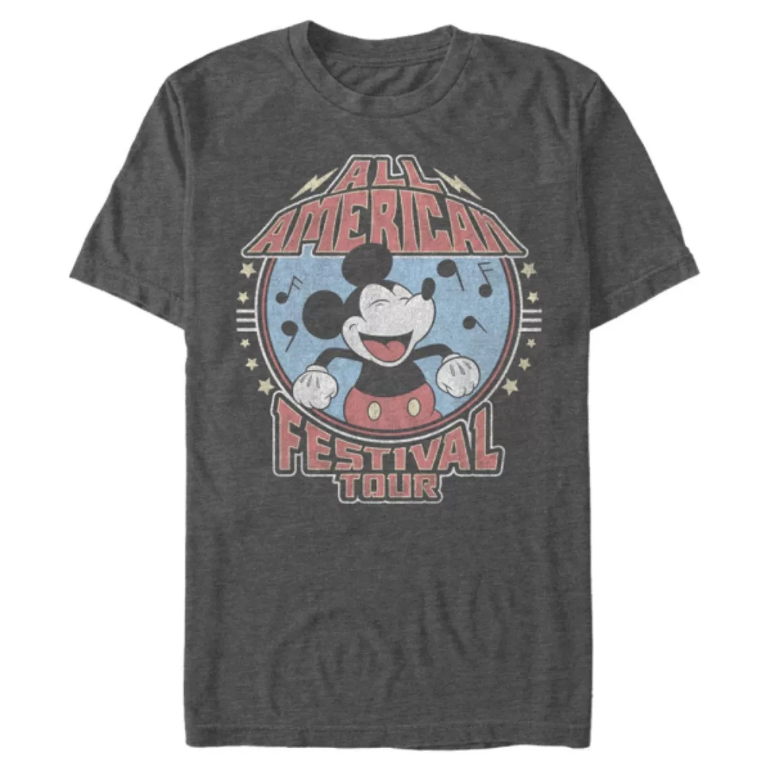 Disney - Micky Maus - Micky Maus American Tour - Männer T-Shirt günstig online kaufen
