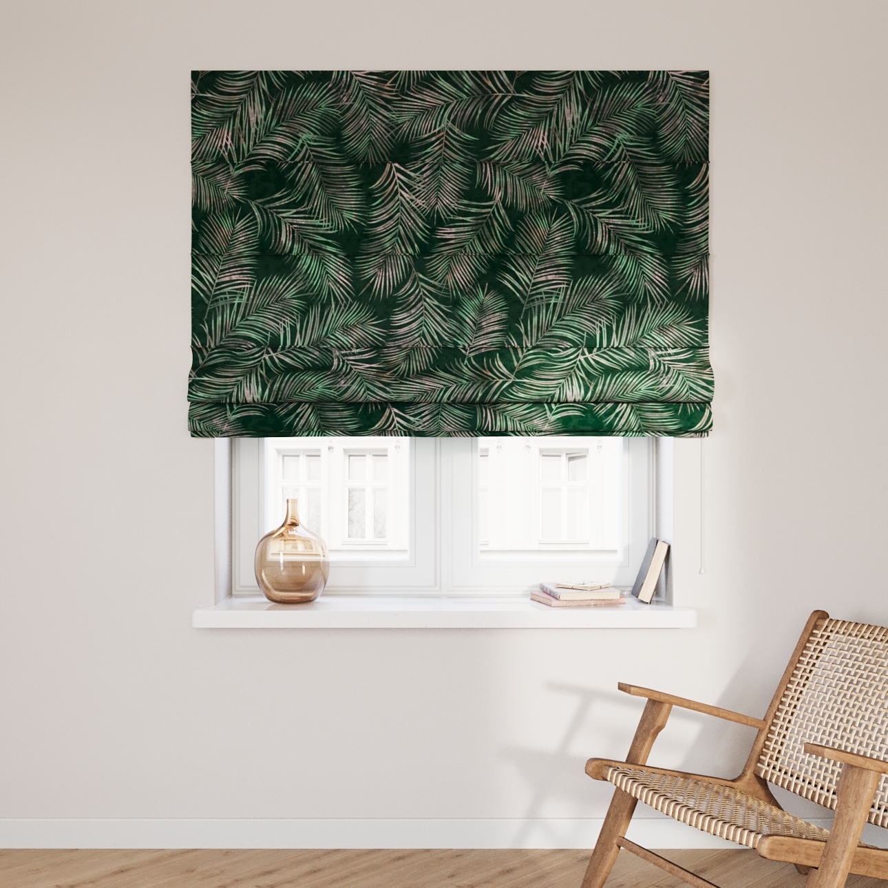 Dekoria Raffrollo Capri, waldgrün, 100 x 170 cm günstig online kaufen