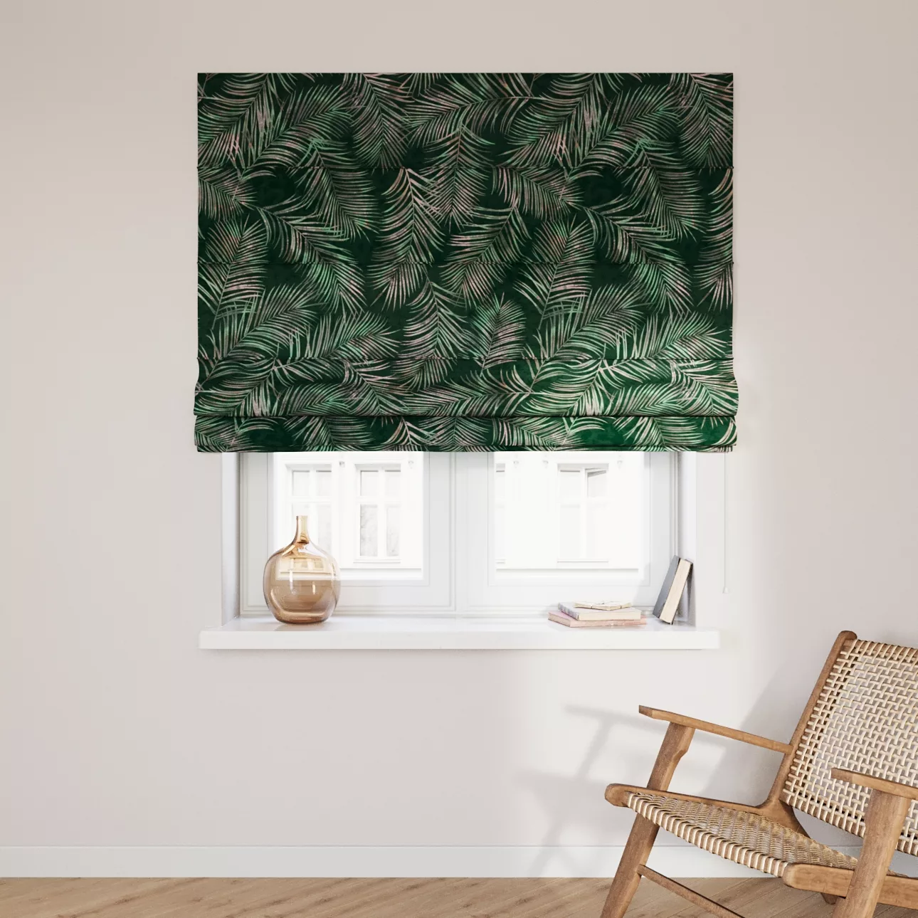 Dekoria Raffrollo Capri, waldgrün, 160 x 170 cm günstig online kaufen