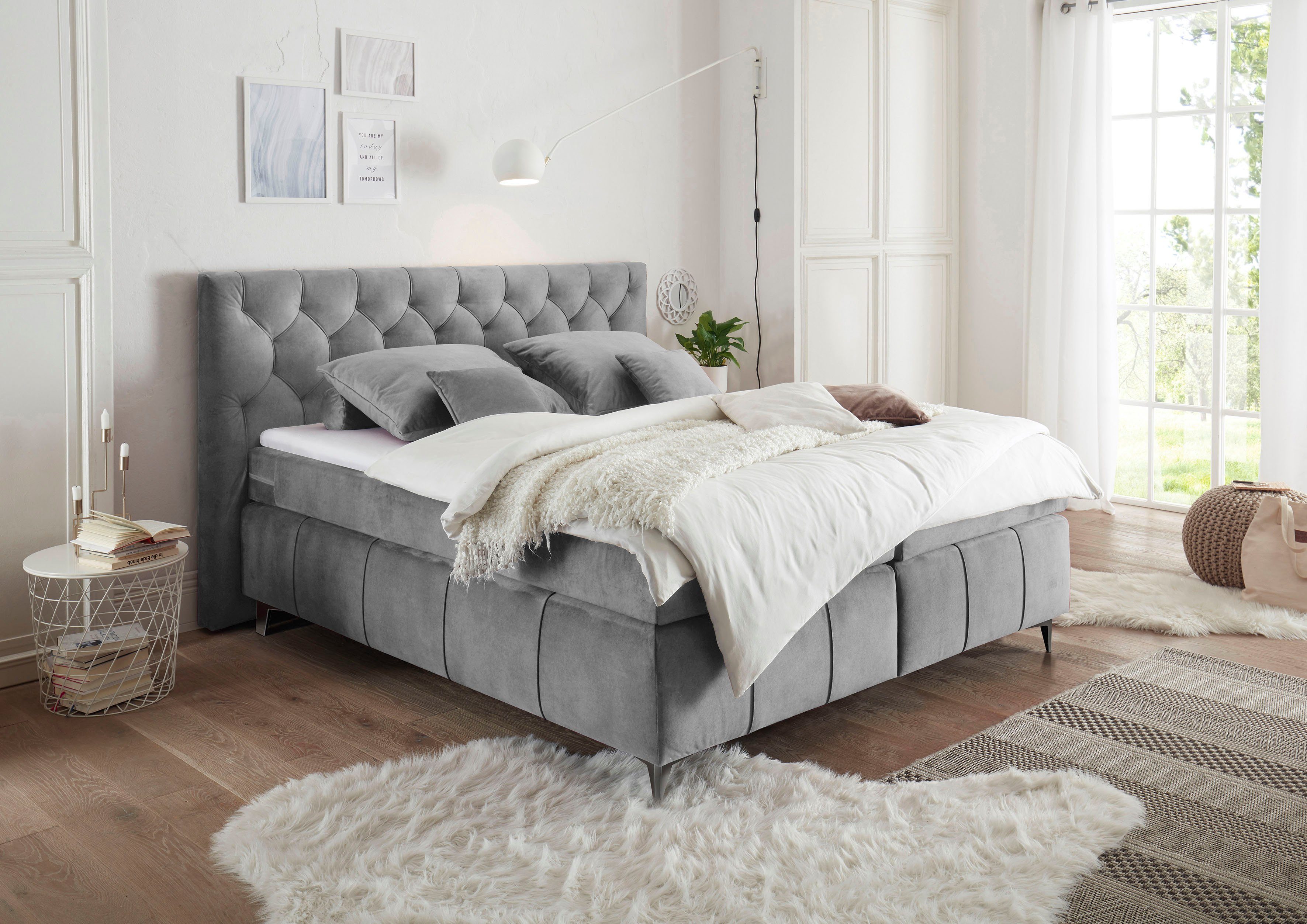 ED EXCITING DESIGN Boxspringbett Pembroke, inkl. günstig online kaufen