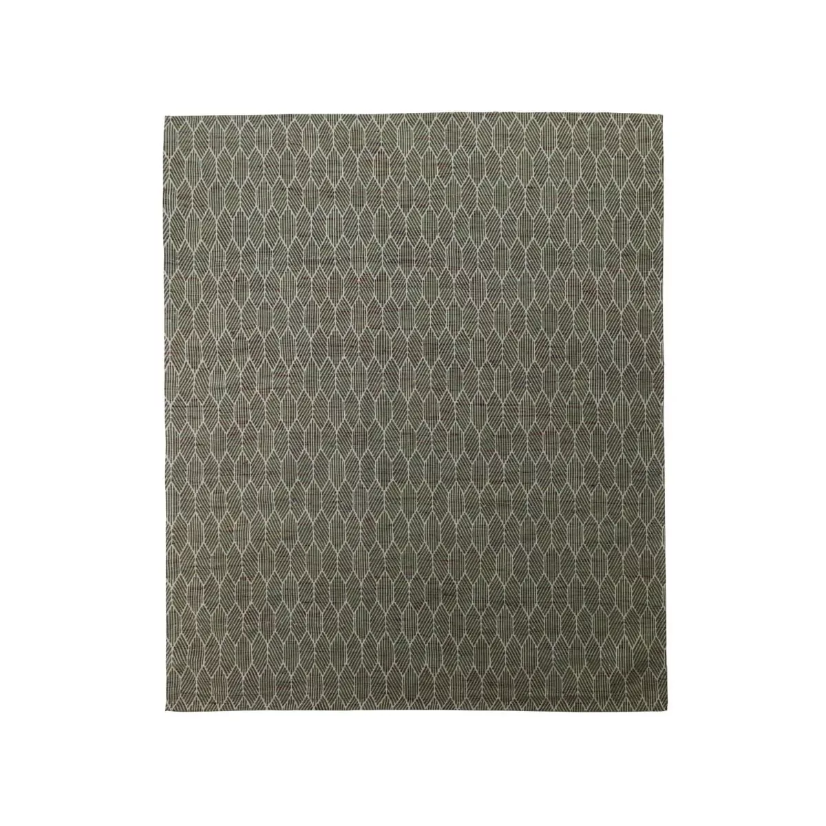 Teppich Agon aus Baumwolle in Grün mit Muster günstig online kaufen