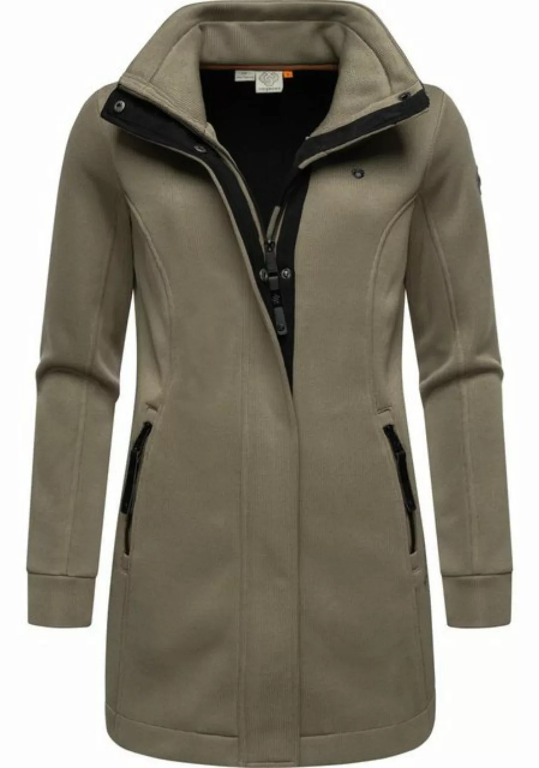 Ragwear Sweatjacke Letrice Bonded Elegante Zip-Jacke mit hohem Kragen in Fe günstig online kaufen