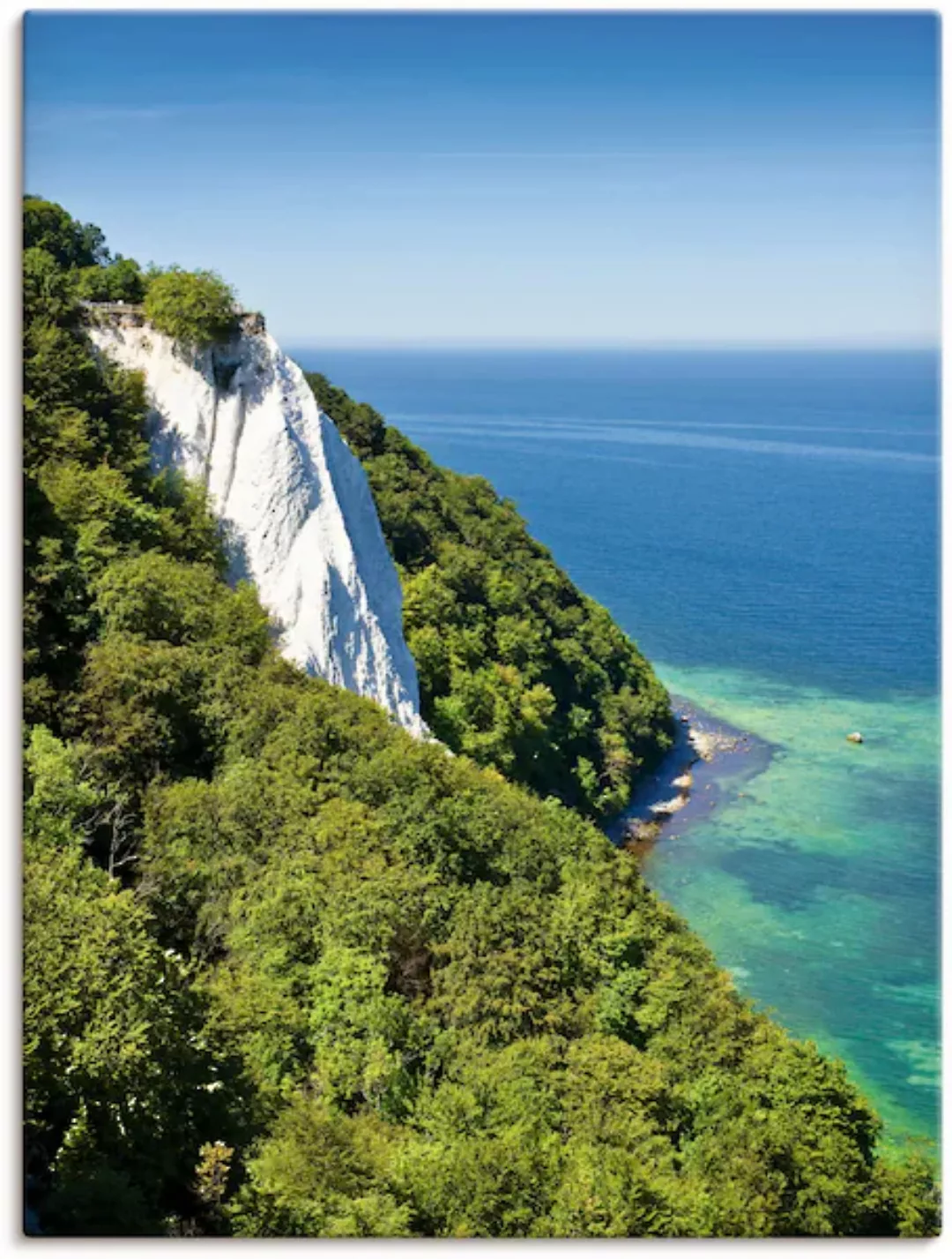 Artland Leinwandbild »Kreidefelsen Insel Rügen I«, Küste, (1 St.), auf Keil günstig online kaufen