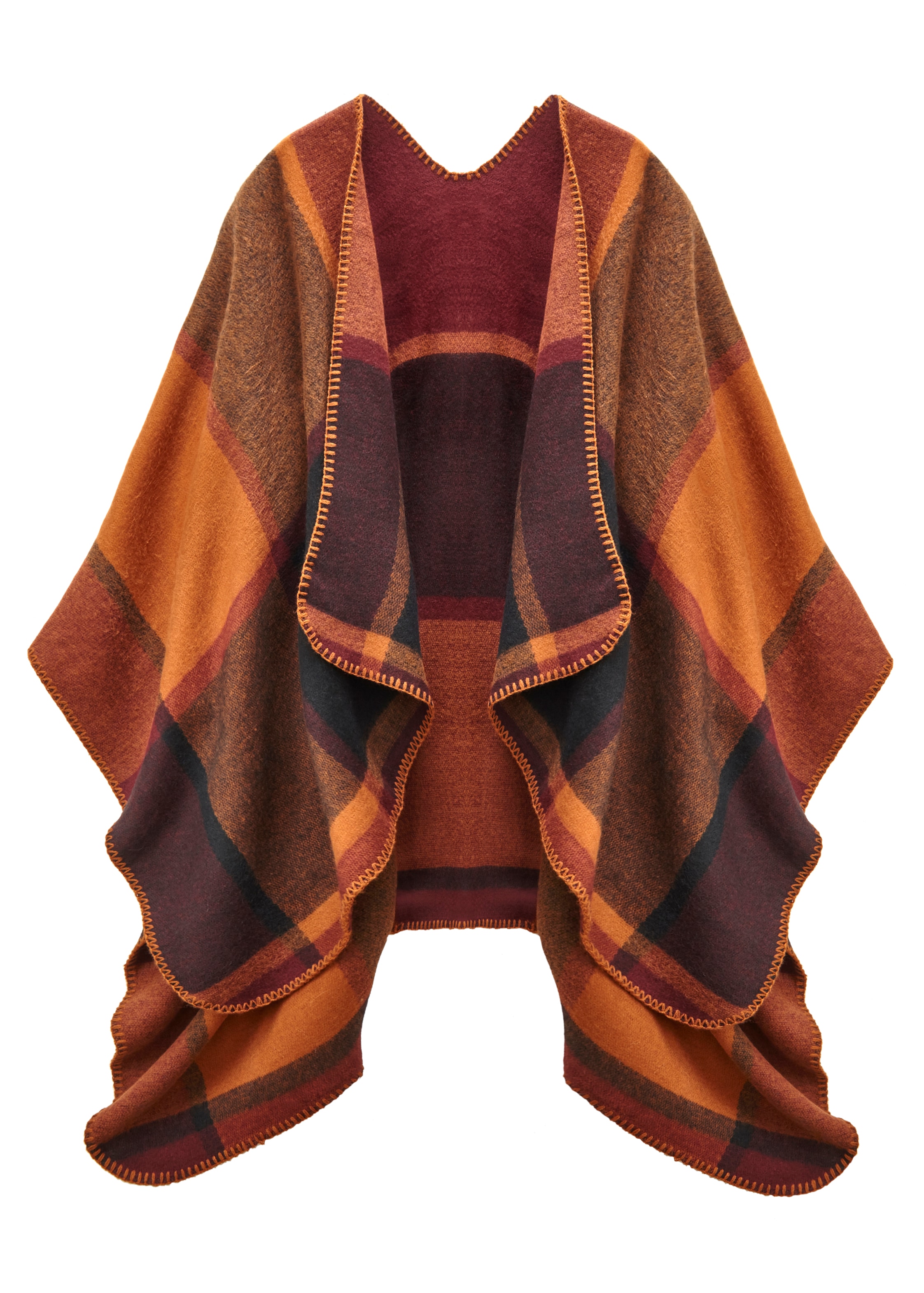 LASCANA Strickponcho, Poncho in kuscheliger Qualität, Karotuch, Cape, Schal günstig online kaufen