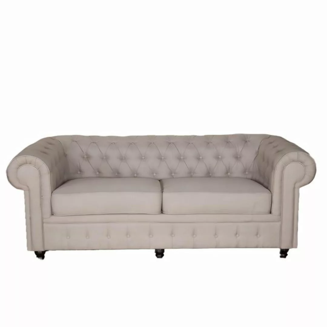 Xlmoebel 3-Sitzer Beige Stoffsofa Polster Dreisitzer Sofa Wohnzimmer, 1 Tei günstig online kaufen