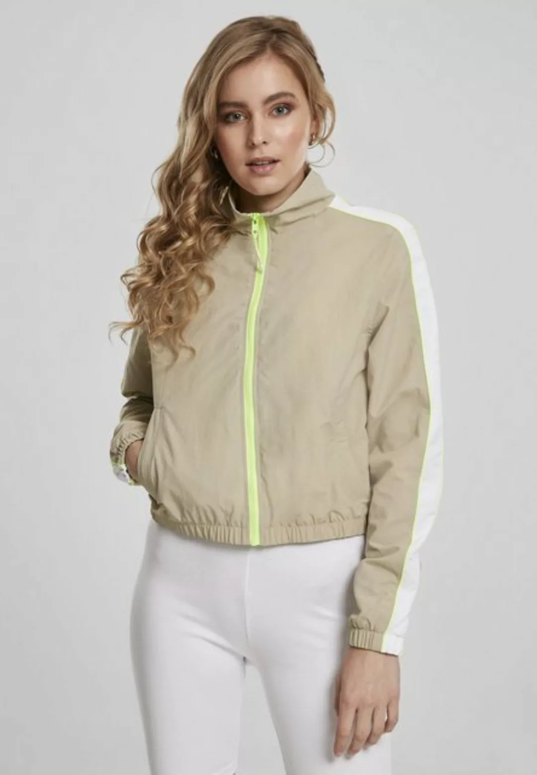 URBAN CLASSICS Outdoorjacke Damen Ladies Short Piped Track Jacket (1-St) günstig online kaufen