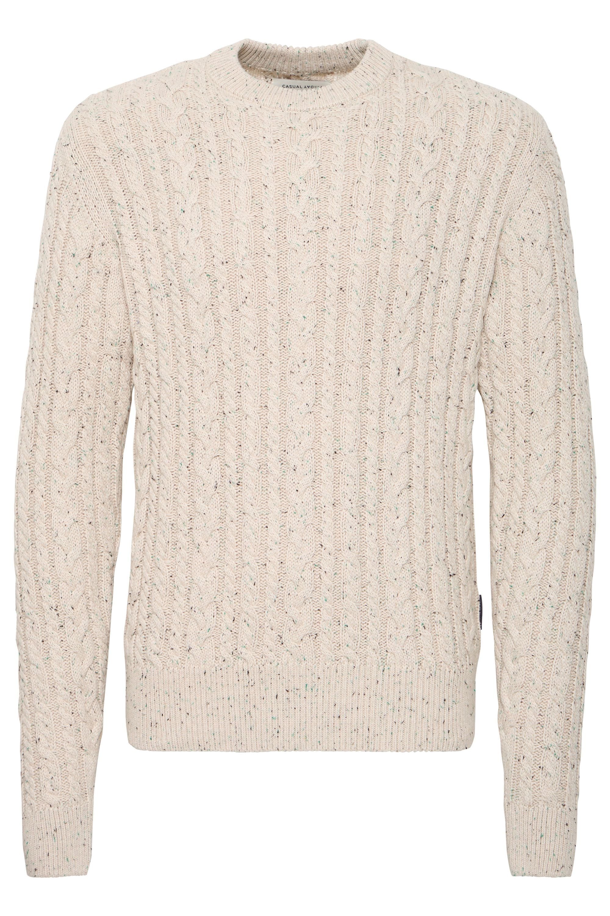 Casual Friday Strickpullover CFKARL cable crew neck knit with neps gemütlic günstig online kaufen