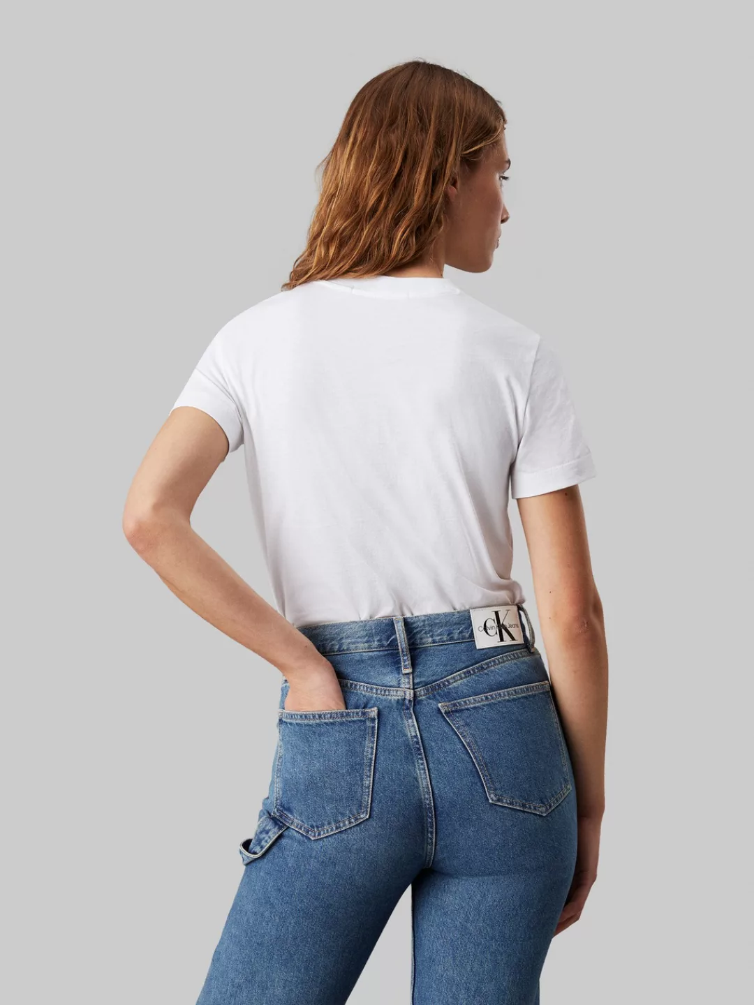 Calvin Klein Jeans T-Shirt OUTLINED CK REGULAR TEE mit Markenlabel günstig online kaufen