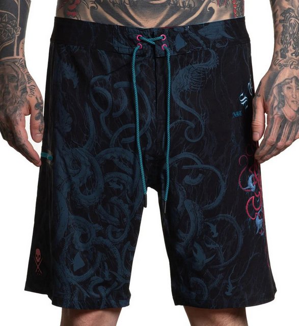 Sullen Clothing Boardshorts Kraken Tattoo Haie Monster Badehose günstig online kaufen