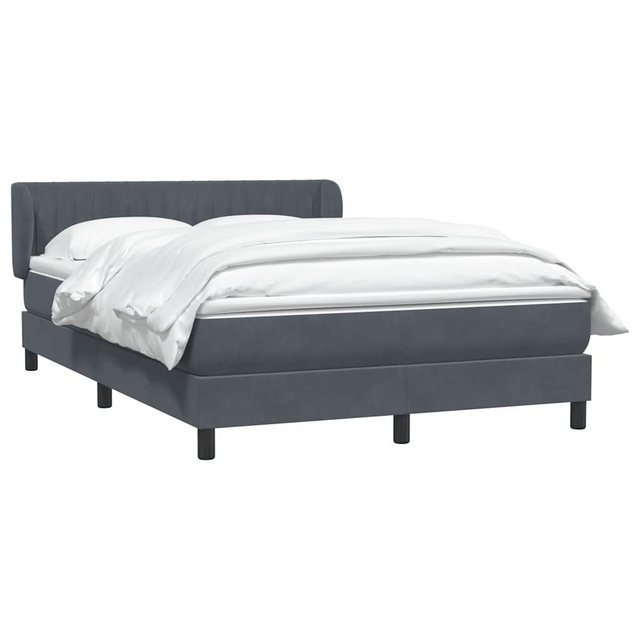 vidaXL Bett Boxspringbett mit Matratze Dunkelgrau 160x210 cm Samt günstig online kaufen