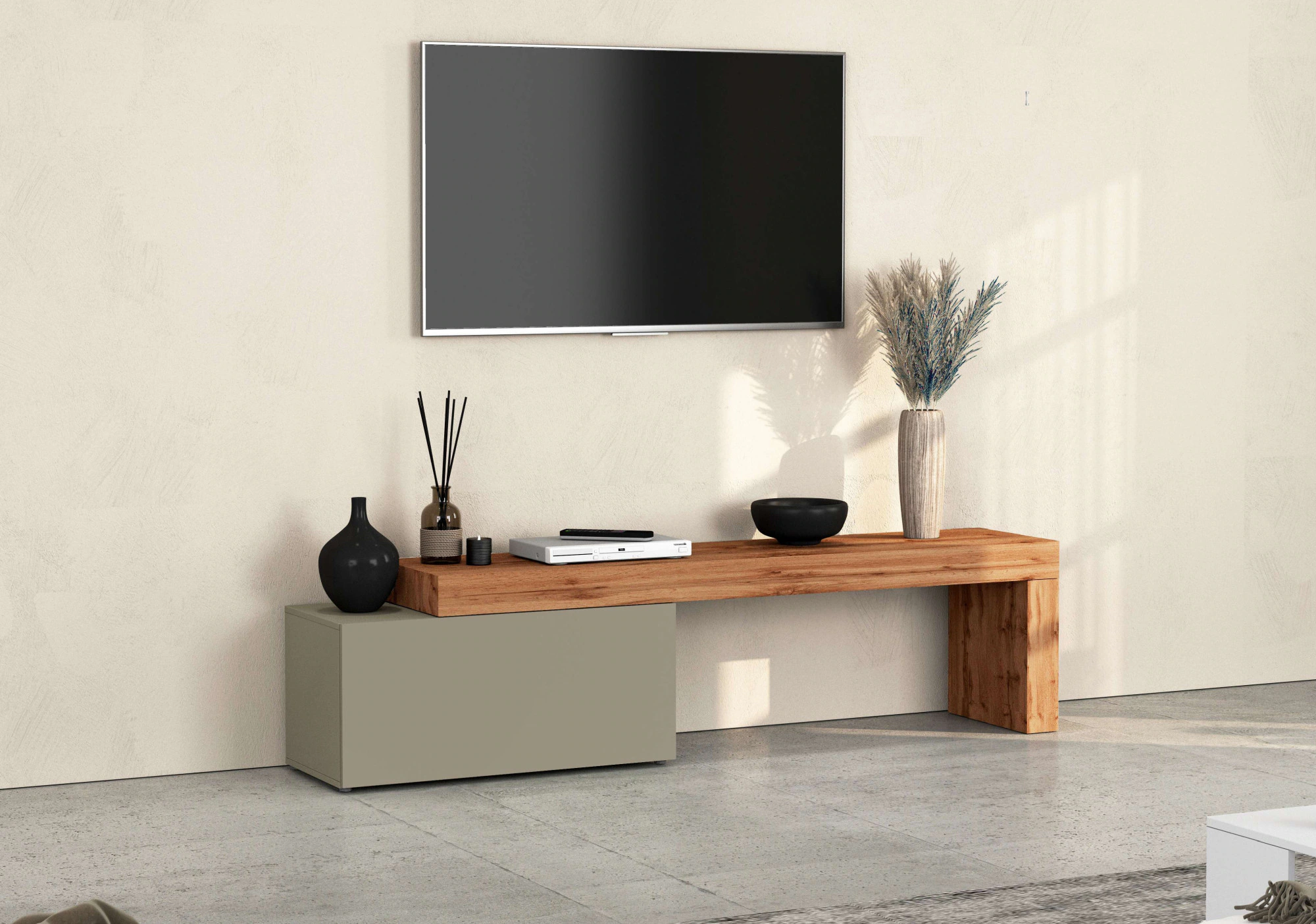 INOSIGN Lowboard "Chronos TV-Board, TV-Schrank", (1 St., Breite verstellbar günstig online kaufen