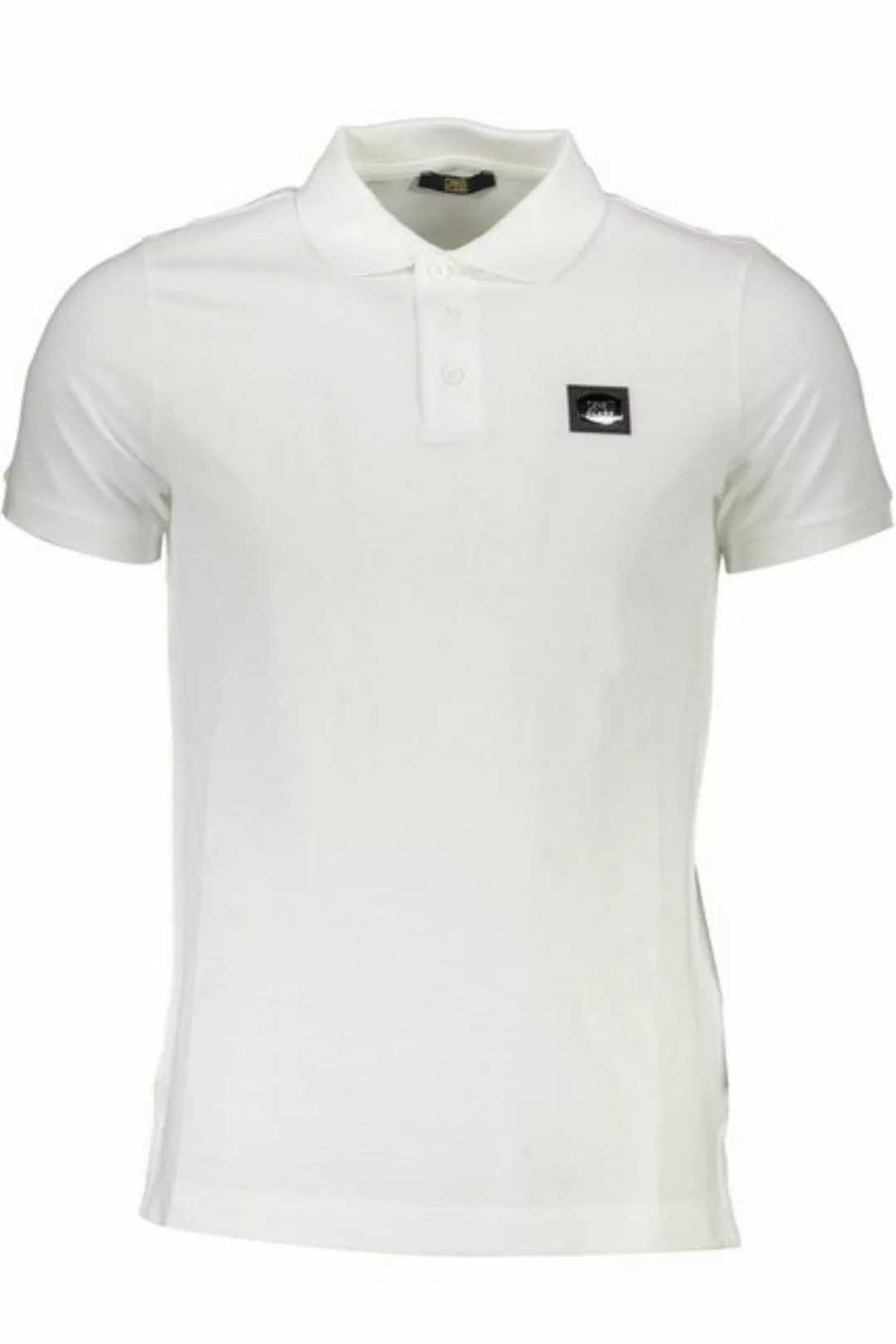 Cavalli Class Poloshirt Herren Kurzarm-Poloshirt in Weiß mit Logo und günstig online kaufen