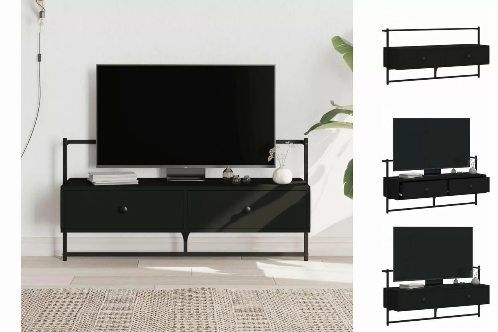 vidaXL TV-Schrank TV-Wandschrank Schwarz 100,5x30x51 cm Spanplatte TV-Lowbo günstig online kaufen