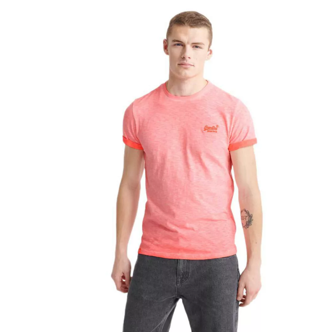 Superdry Orange Label Low Roller Kurzarm T-shirt XS Coral günstig online kaufen