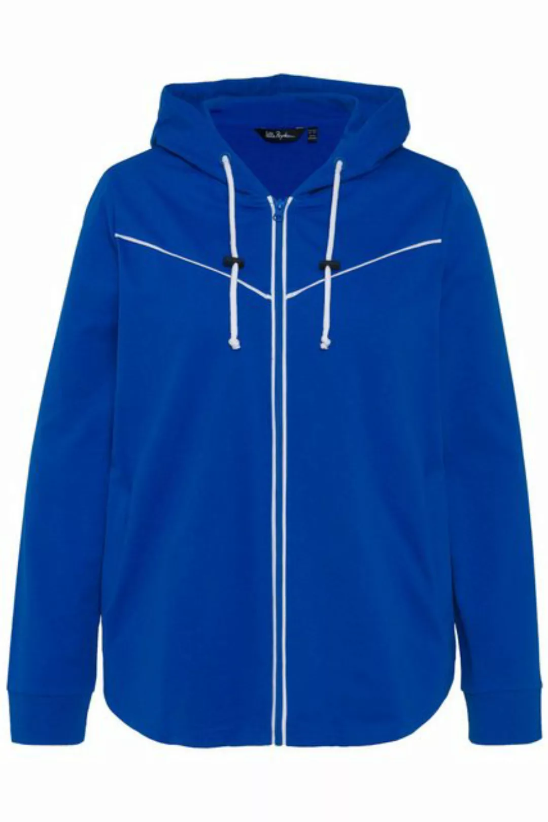 Ulla Popken Sweatjacke Sweatjacke Piping Kapuze gerundeter Saum günstig online kaufen