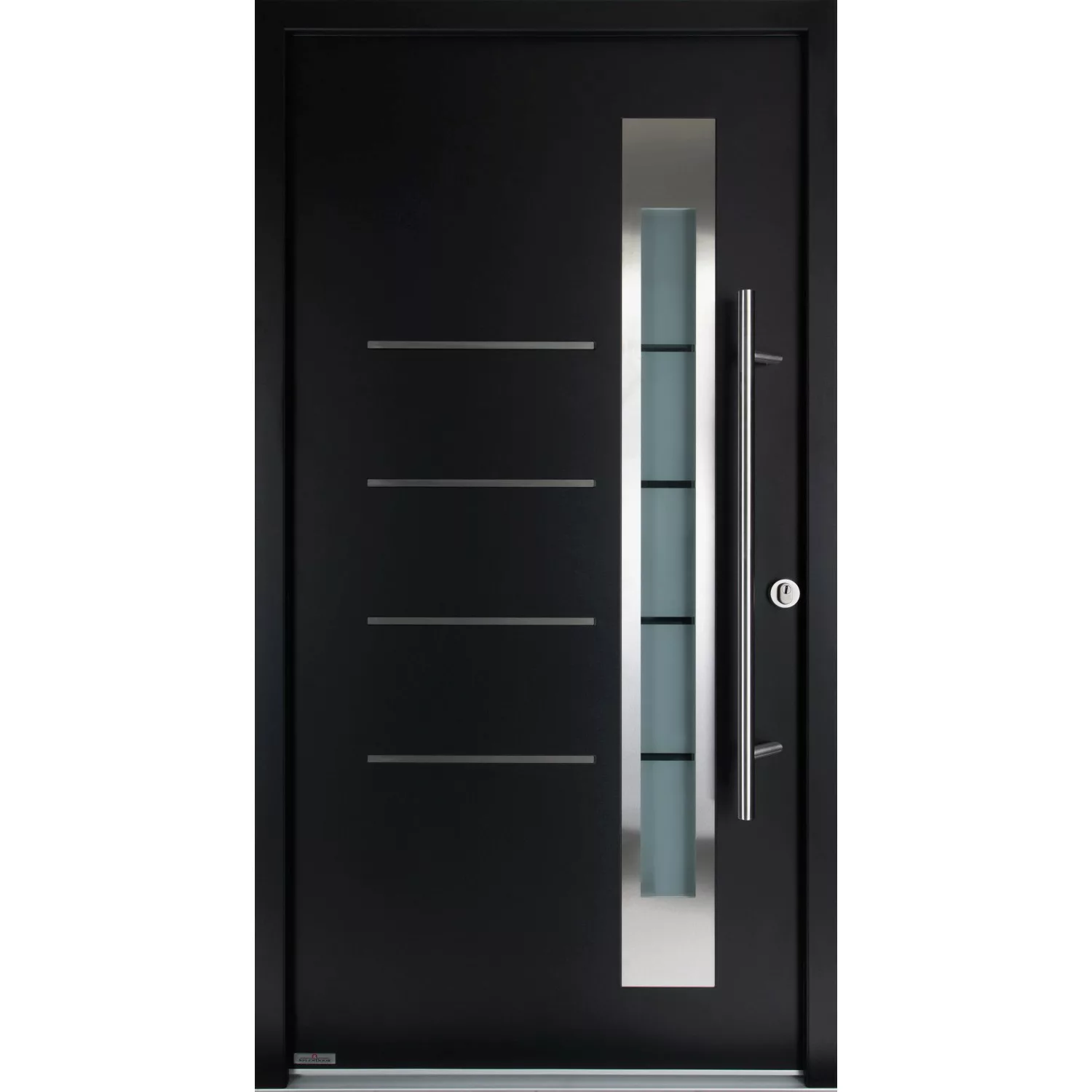 Splendoor Haustür Thermospace Berlin RC2 Schwarz-Weiß 110 cm x 210 cm Ansch günstig online kaufen