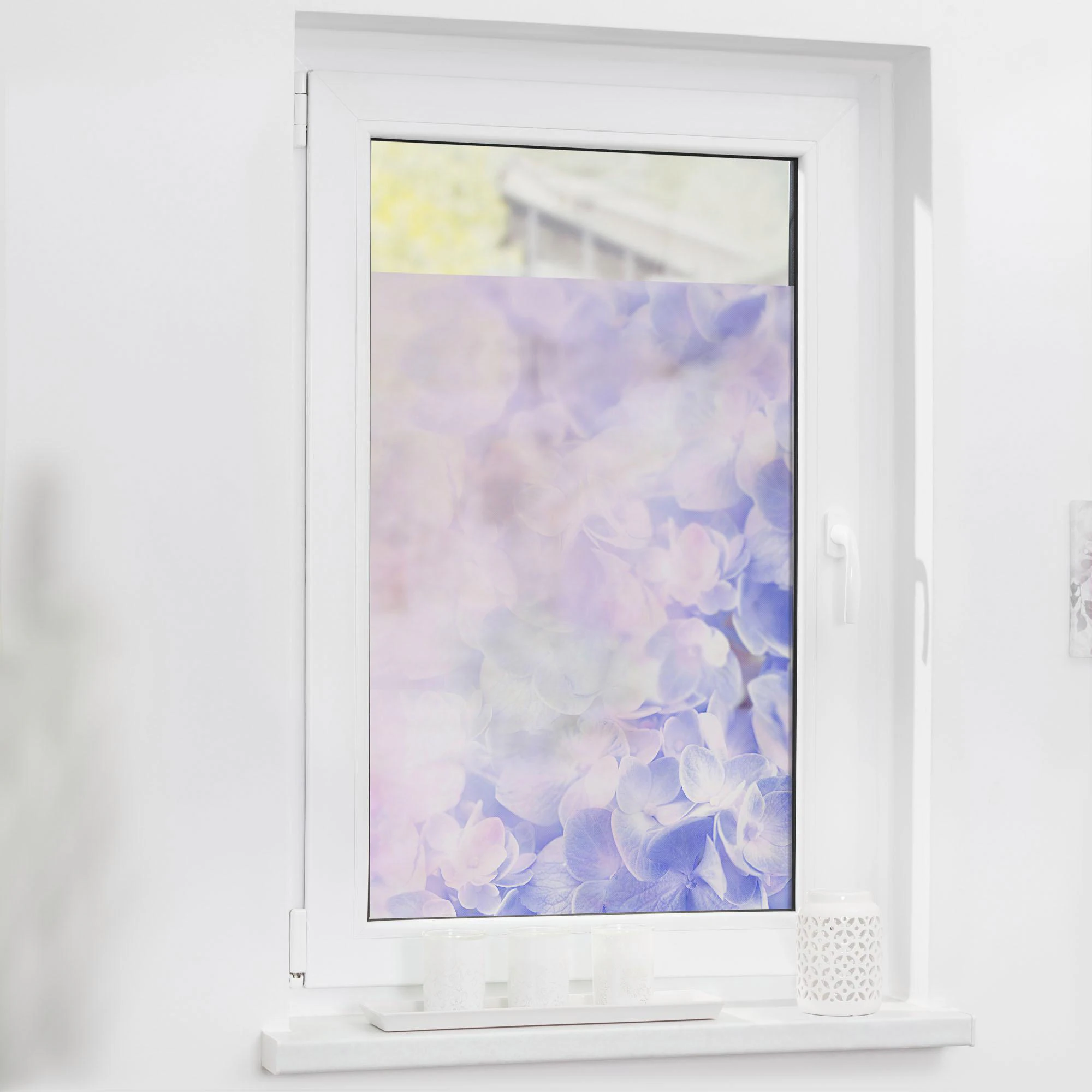 LICHTBLICK ORIGINAL Fensterfolie "Hortensie", 1 St., blickdicht, strukturie günstig online kaufen