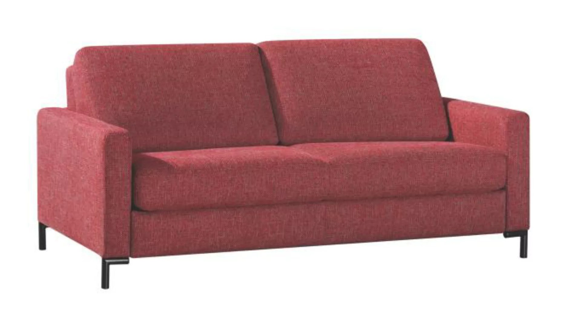 Sofa mit Kaltschaum Matratze Faltbett ausziehbar 184 cm breit Rot Eve von R günstig online kaufen