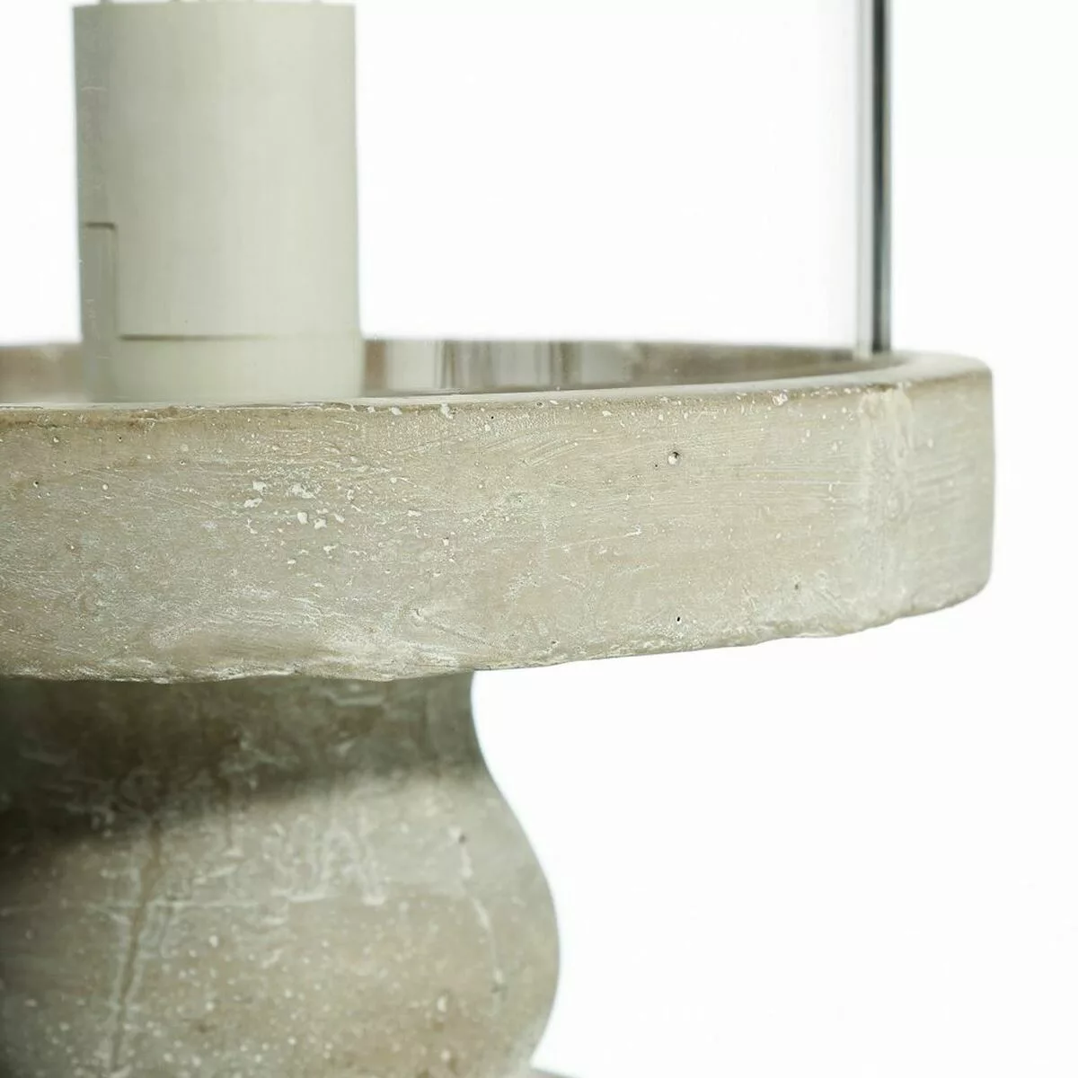 Tischlampe Lámparas Industriales 20,5 X 20,5 X 43 Cm Kristall Grau Zement günstig online kaufen